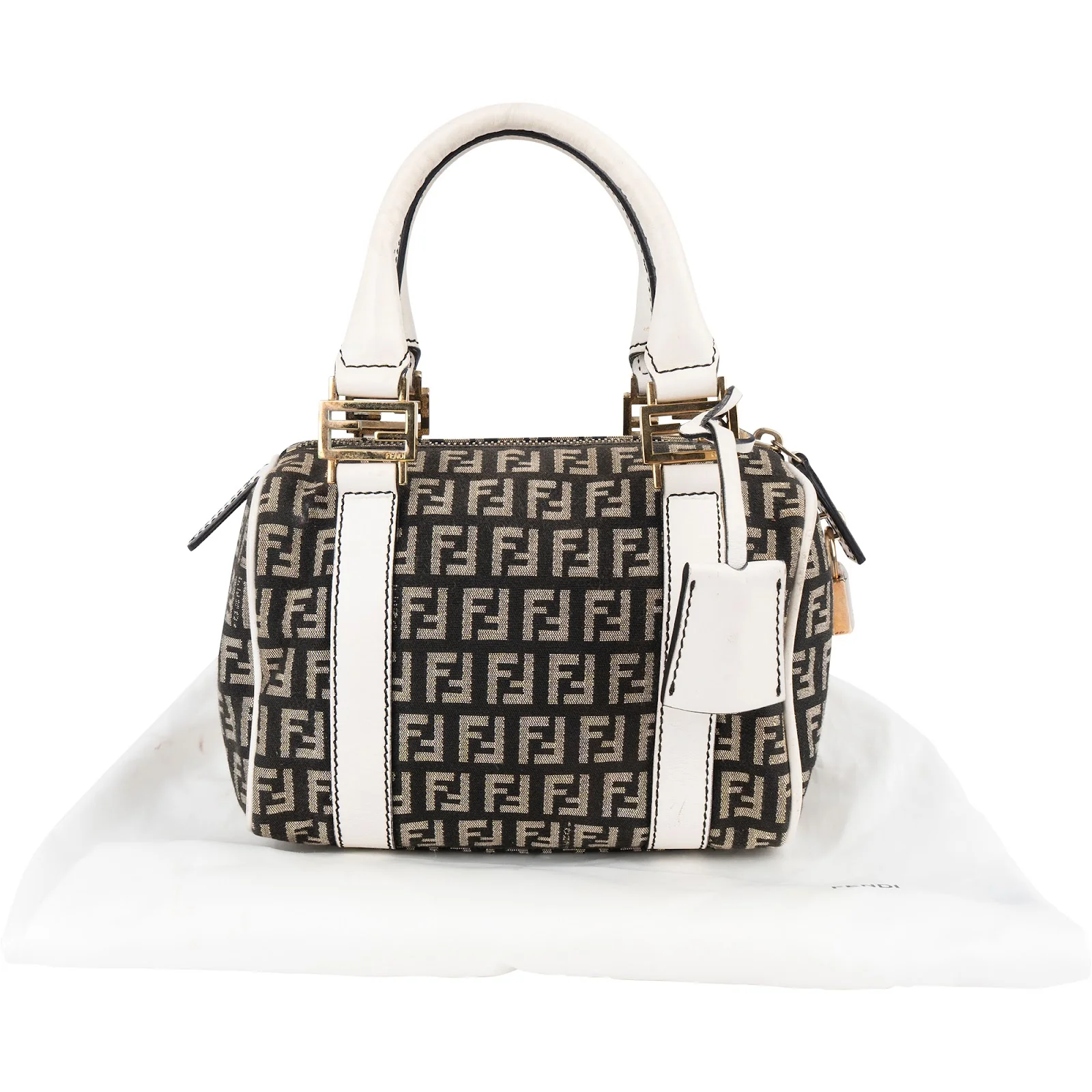 Fendi Monogram FF Mini Boston Bag