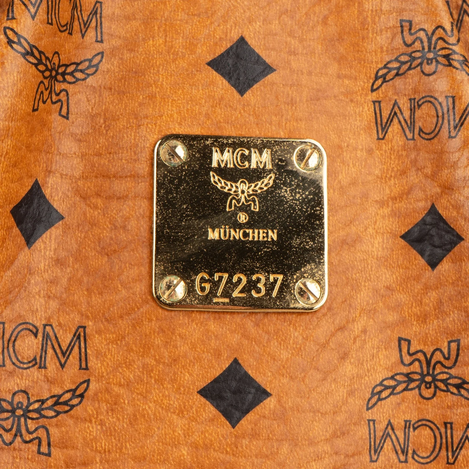 MCM Visetos Monogram Top Zip Shopper Shoulder Bag