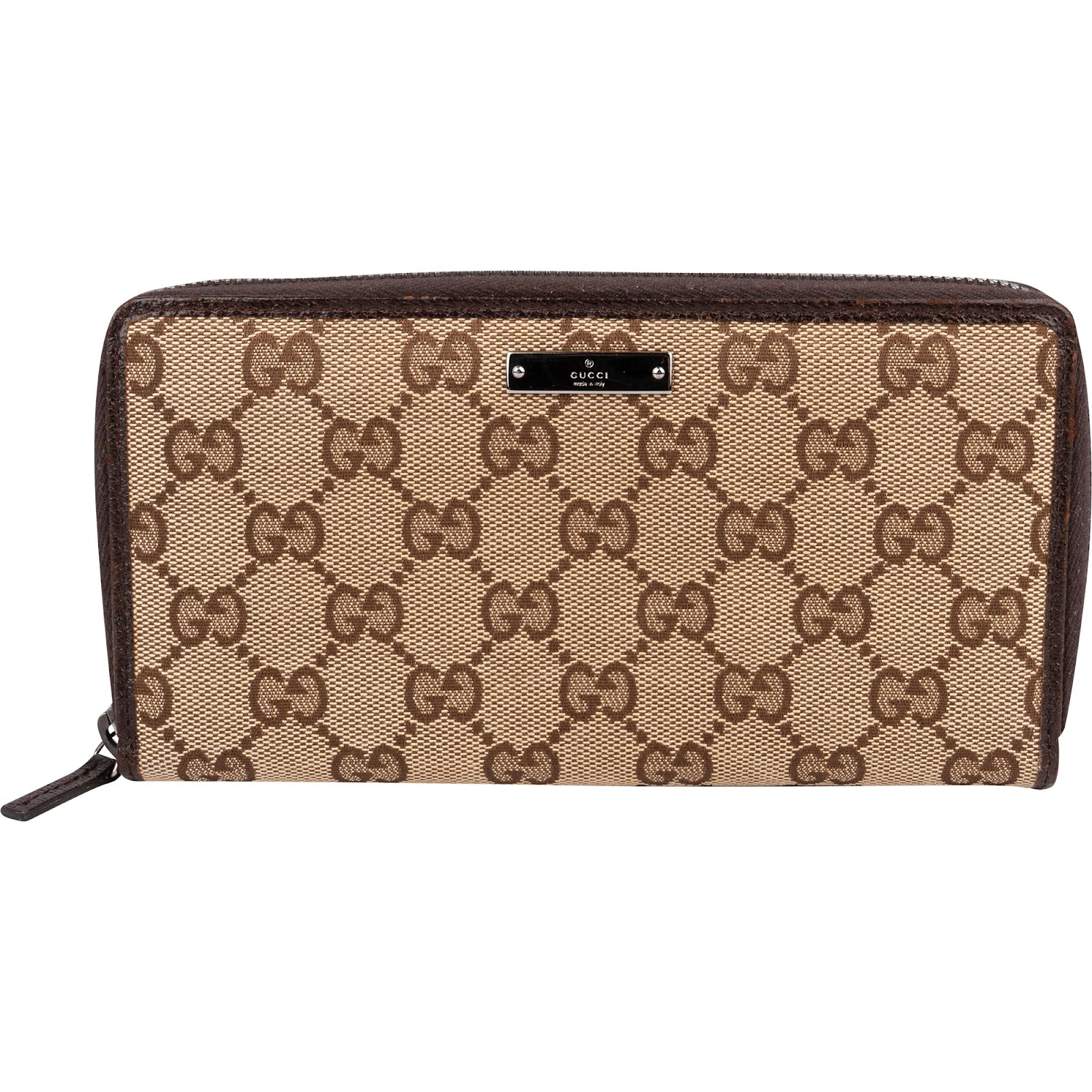 Gucci Monogram GG Canvas Zip Around Wallet