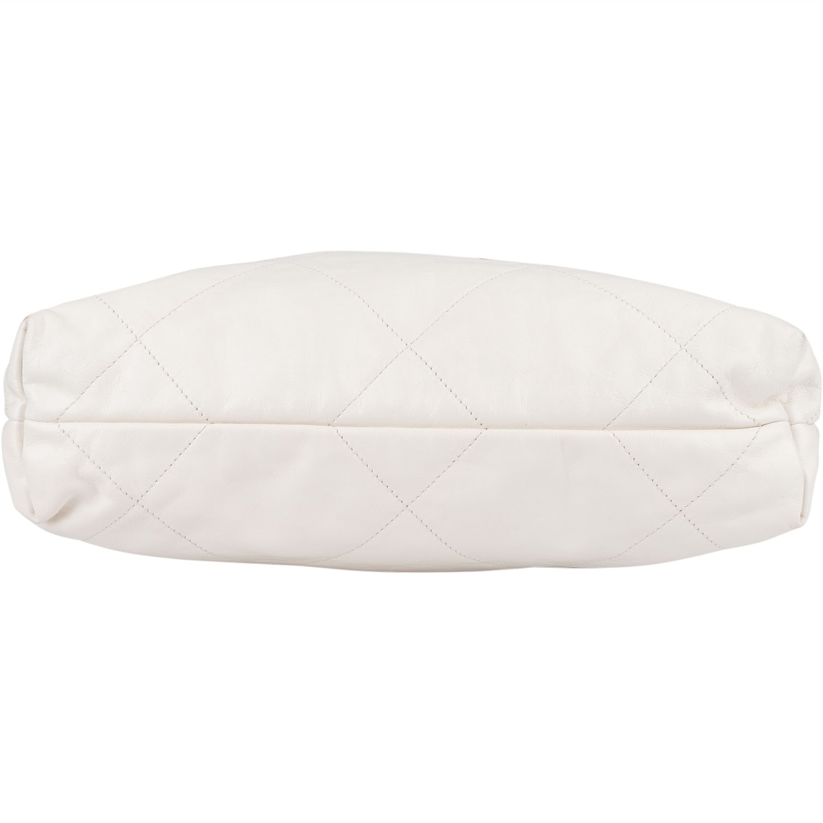 Chanel 22 White Quilted Lambskin Hobo Shoulder Bag