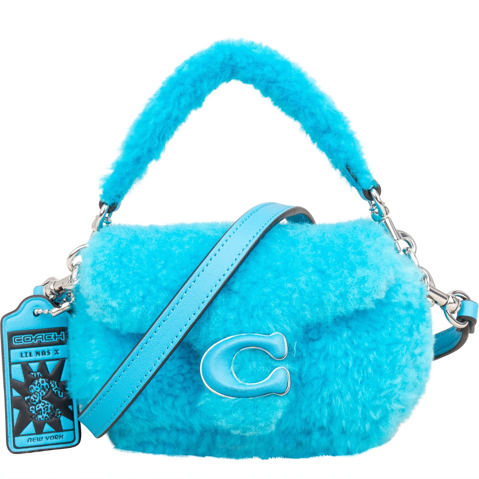 Coach Shearling Limited Lil Nas X Edition Micro Tabby Crossbody Bag