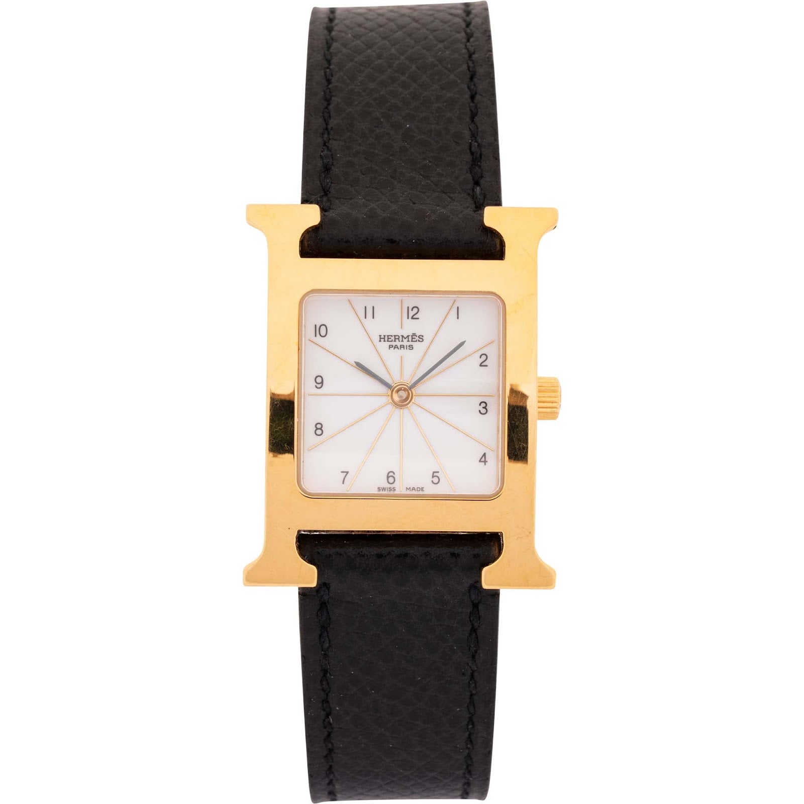 Hermès Gold Tone Heure H HH1.201 Damenuhr