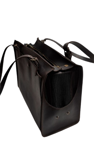 Ledertragetasche für Haustiere Größe L