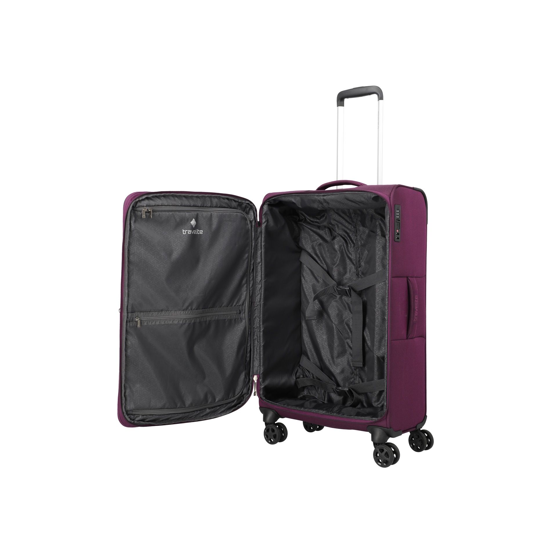 CUBIS Trolley M (72 cm) erweiterbar - Berry