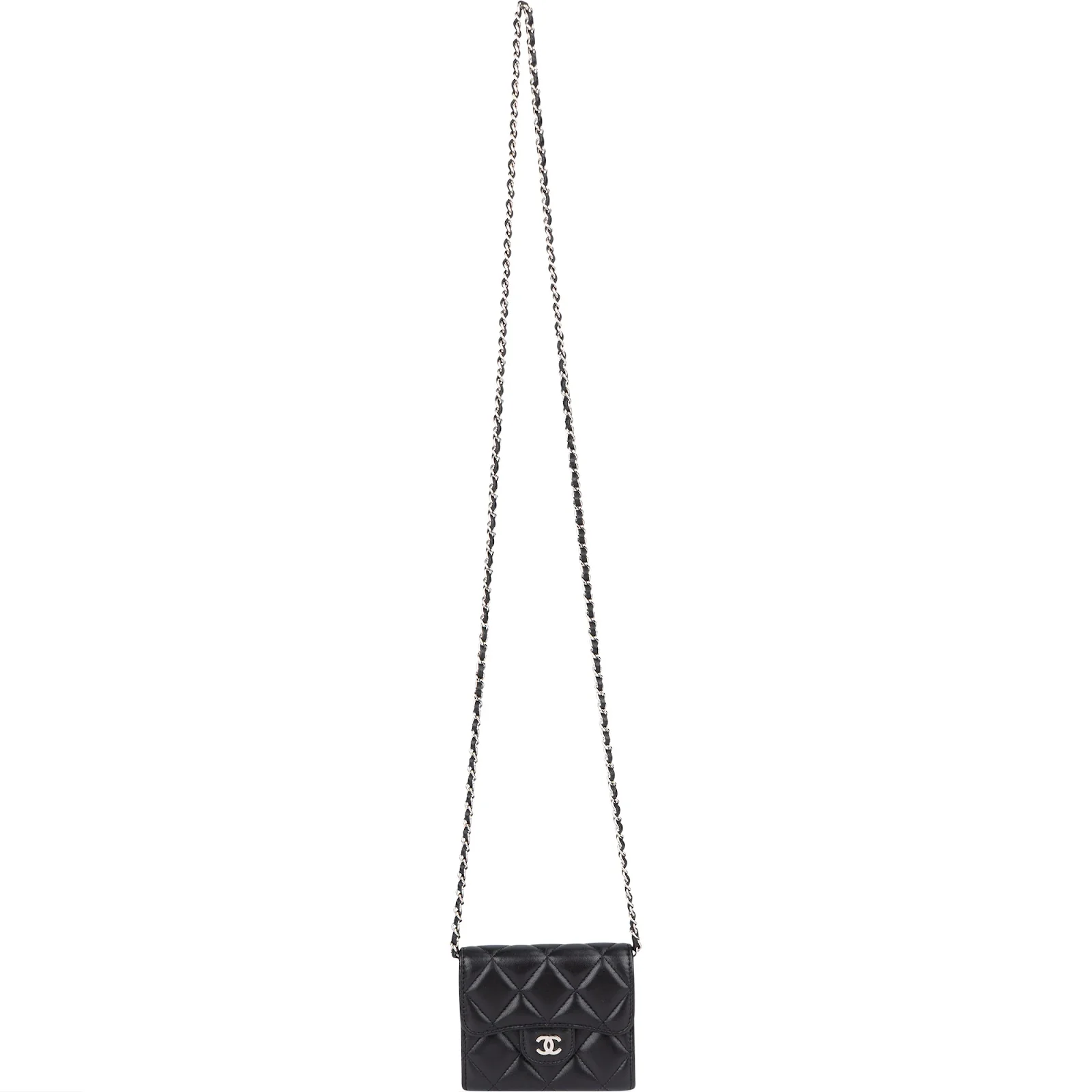 Chanel Quilted Lambskin CC Single Flap Wallet on Chain