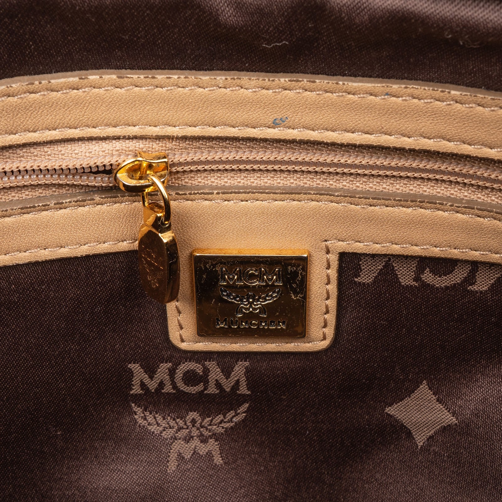 MCM Monogram Visetos Satchel Tote Shoulder Bag