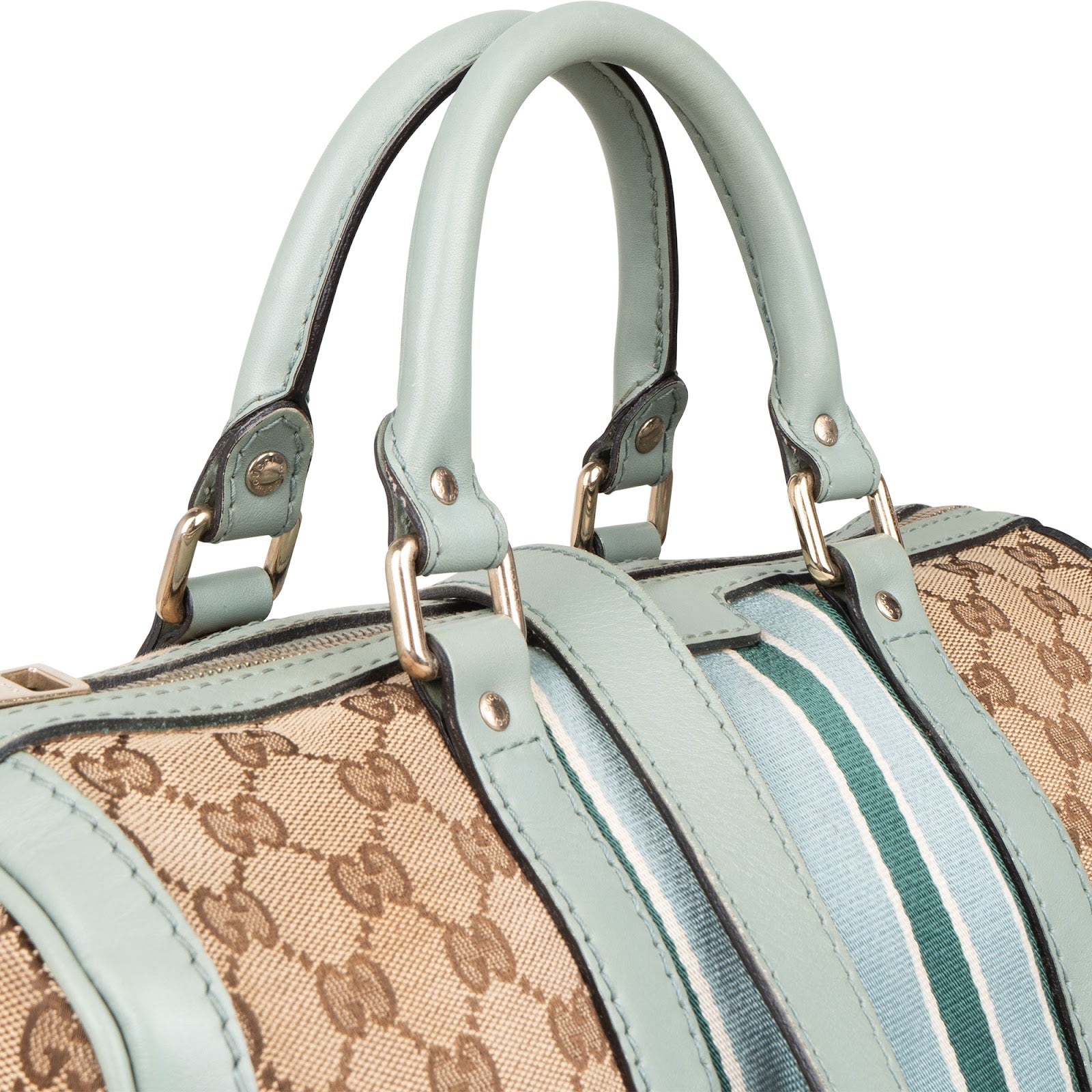 Gucci - Monogram GG Web Boston Bag