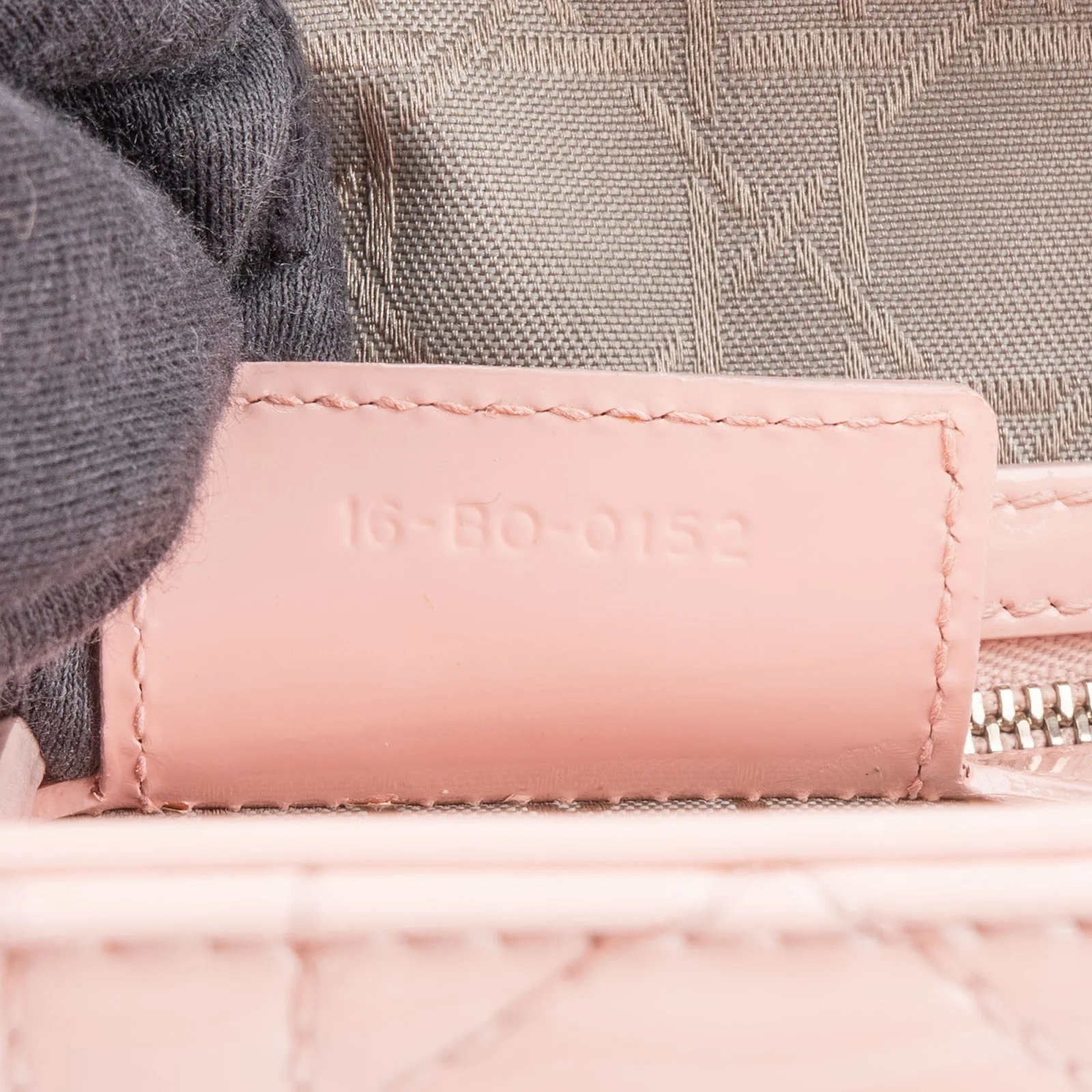 Christian Dior Quilted Patent Leather Lady Dior Handbag