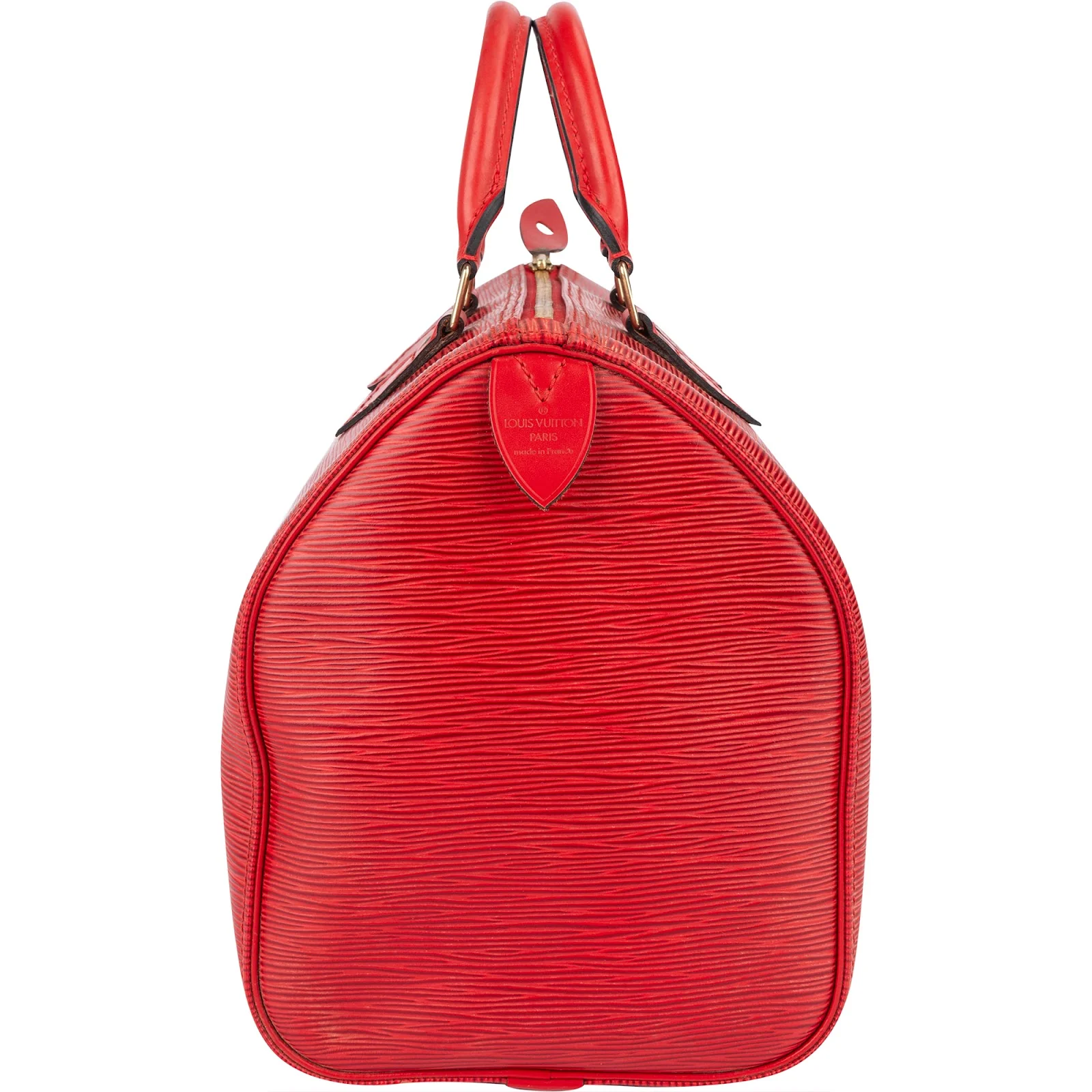 Louis Vuitton Red Epi Leather Speedy 30 Boston Bag