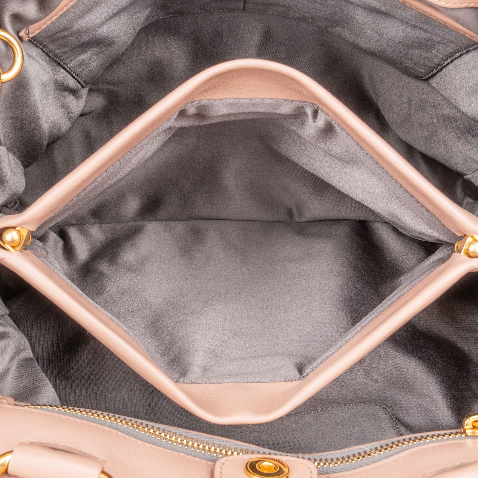 Miu Miu Studded Vitello Lux Tote Handbag