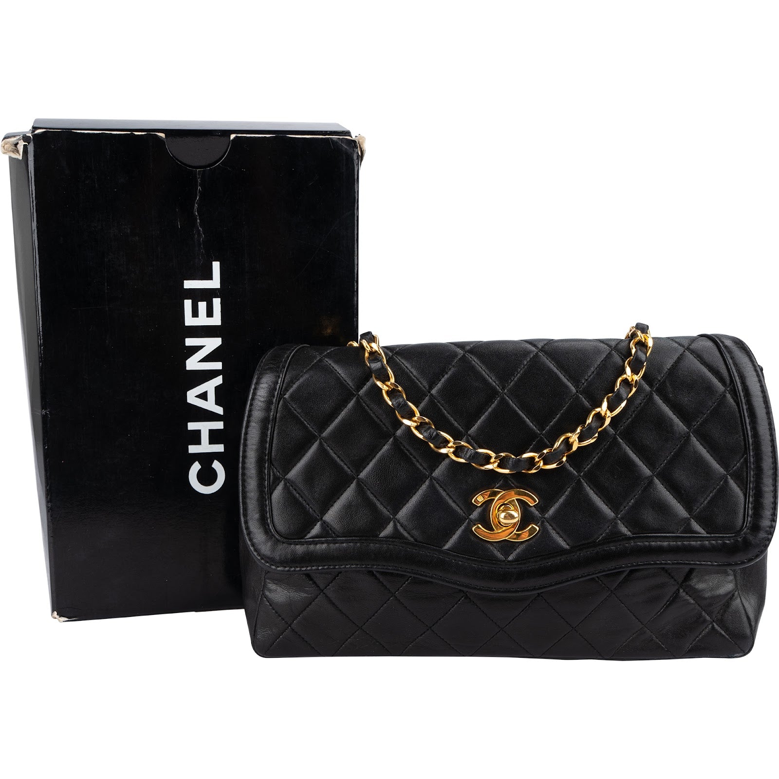 Chanel Quilted Lambskin 24K Gold Single Flap Crossbody Bag