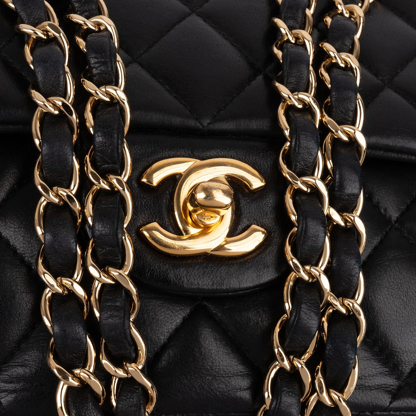 Chanel - Quilted Lambskin Medium Double Flap Shoulder Bag