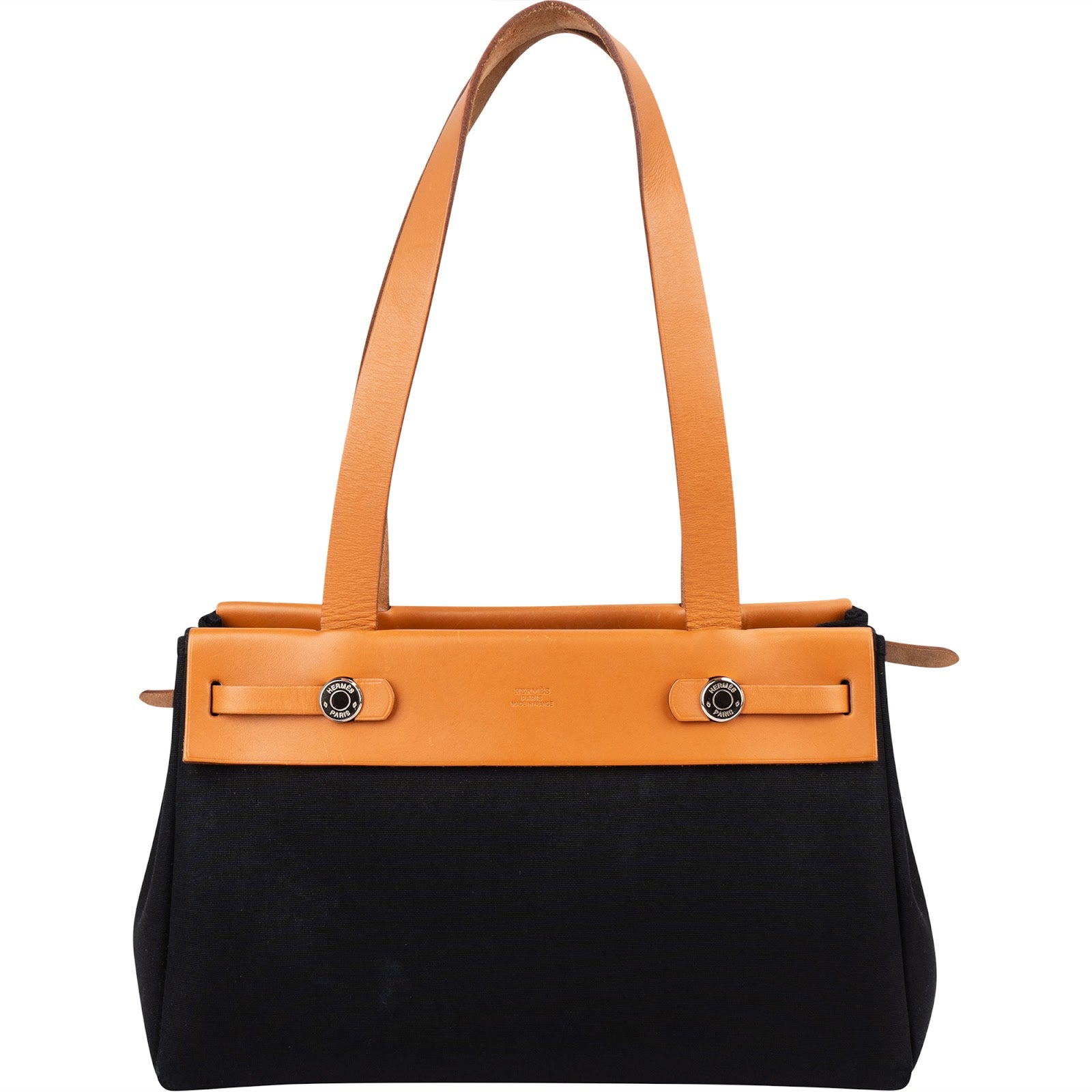 Borsa a tracolla Hermès Cabas PM in tela e pelle