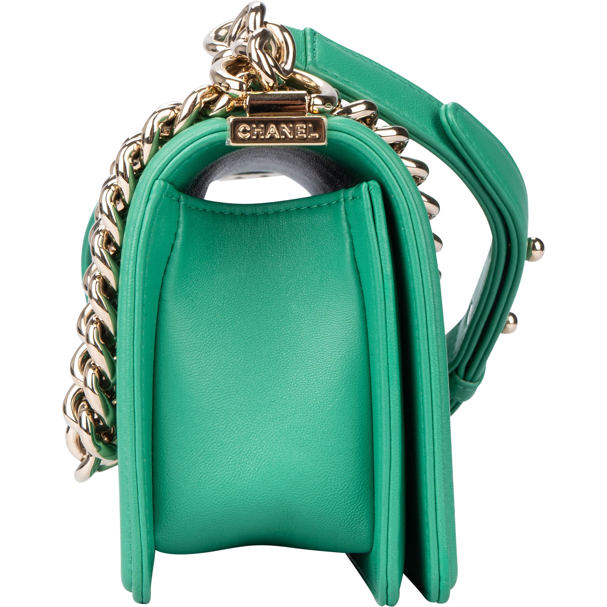 Chanel Chevron Lambskin Boy Single Flap Crossbody Bag