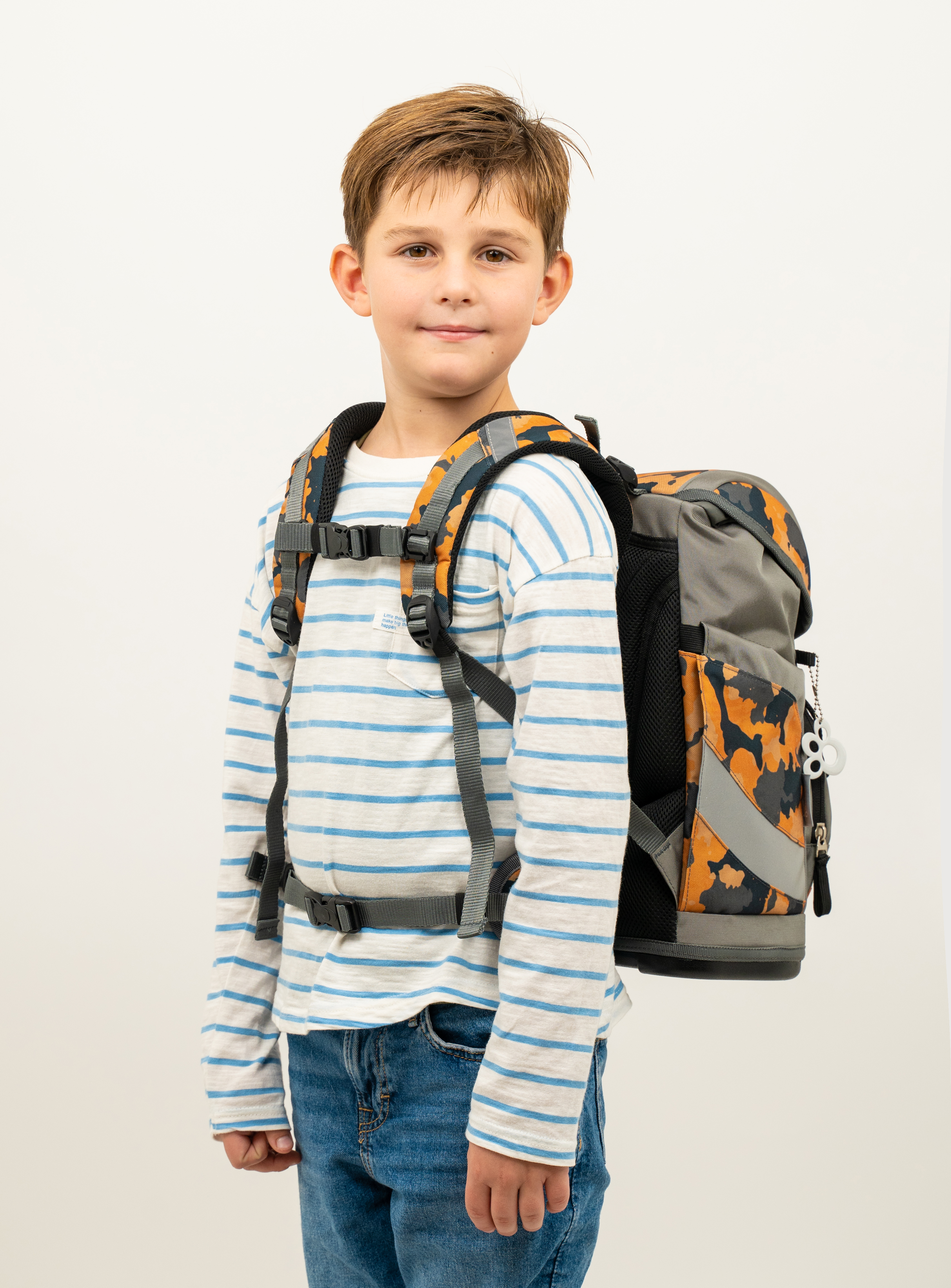 5-częściowy zestaw saszetek Smarty z 6 naszywkami - pomarańczowy kamuflaż