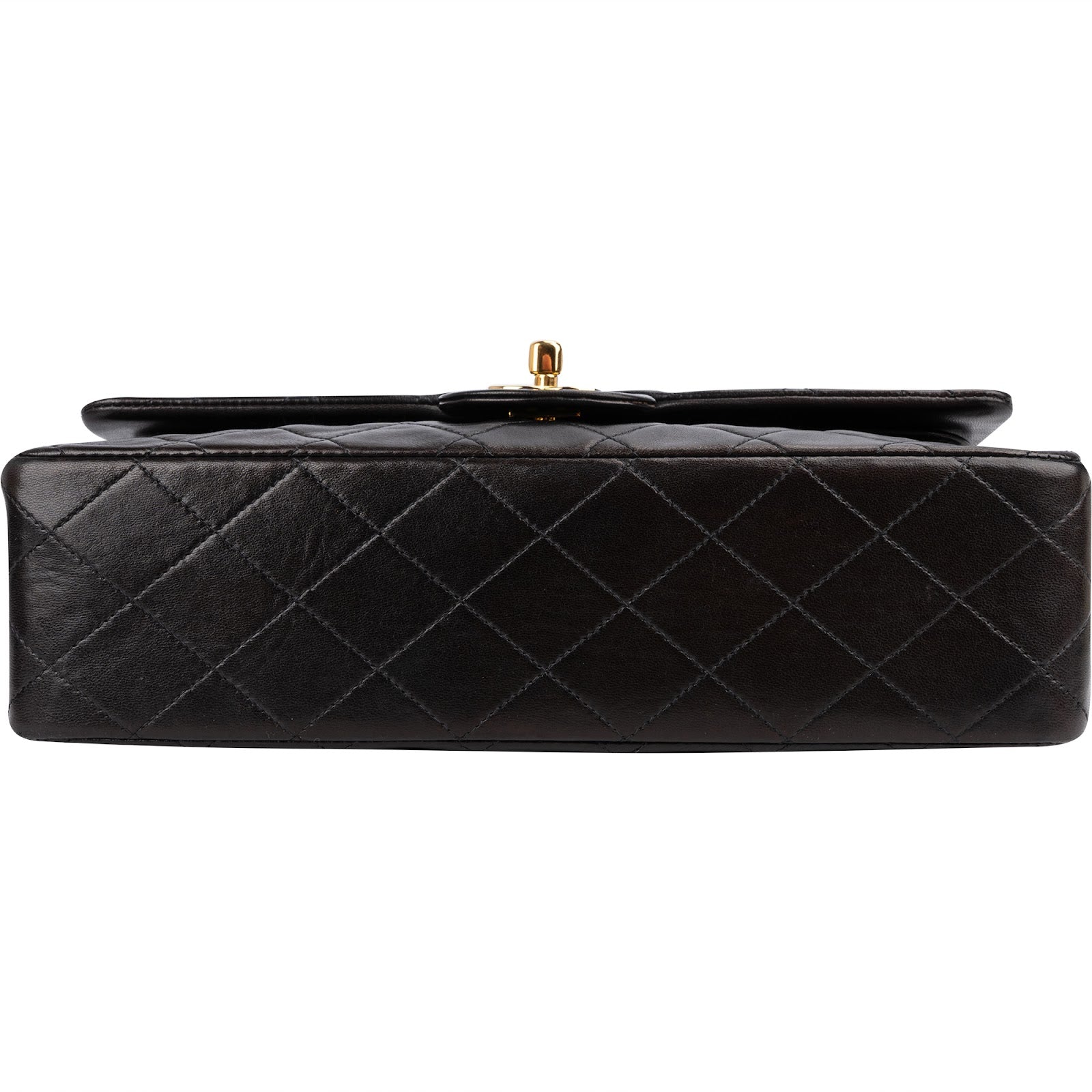 Chanel Quilted Lambskin 24K Gold Double Flap Shoulder Bag