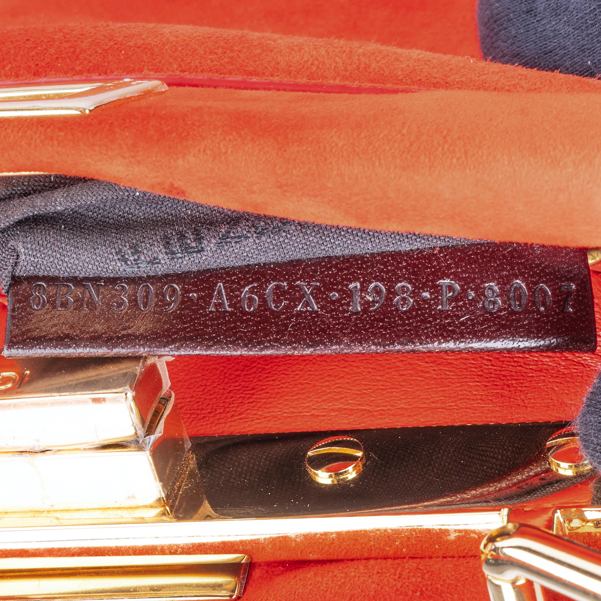 Fendi Red Suede Peekaboo Handbag