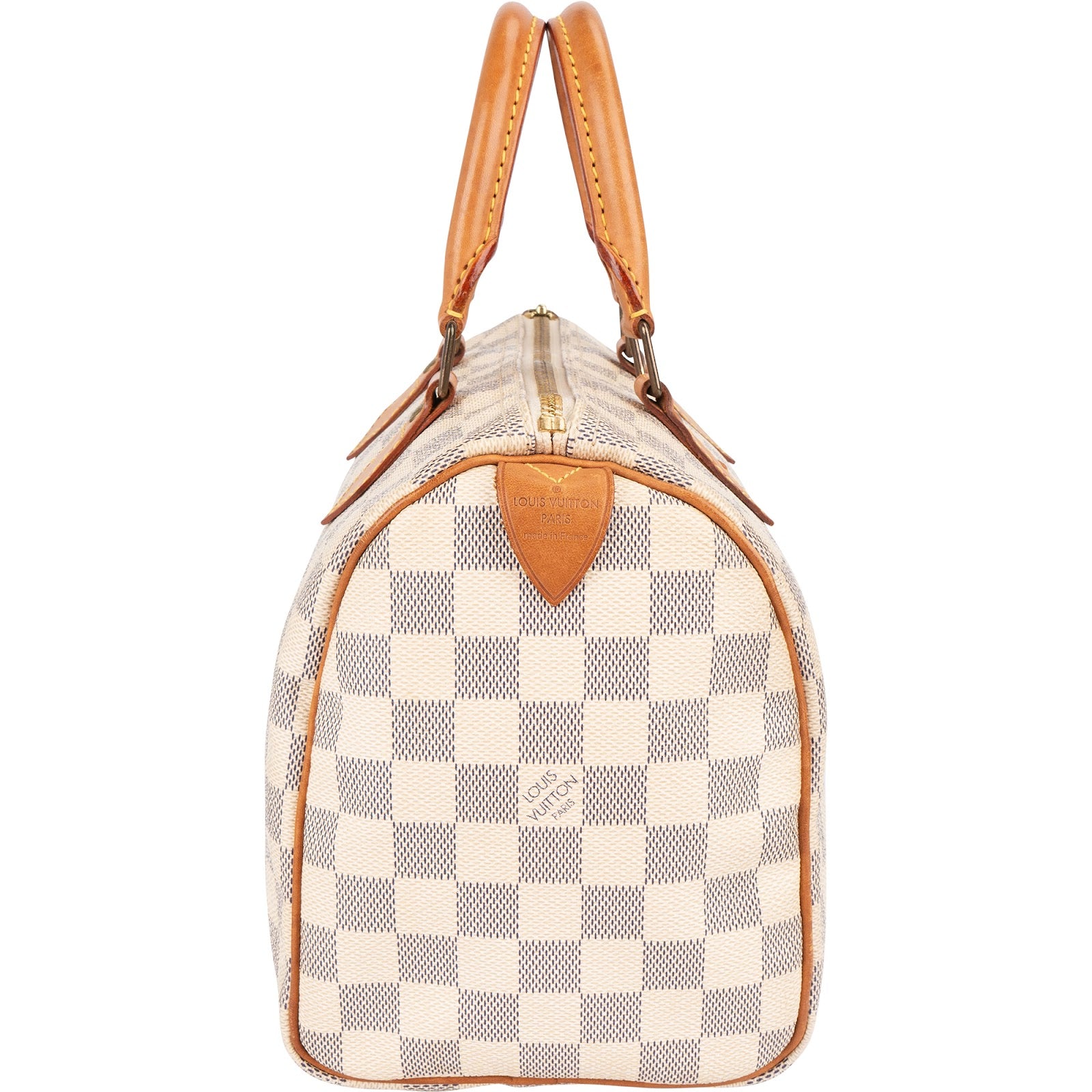Borsa Boston Speedy 25 in tela Monogram Damier Azur di Louis Vuitton