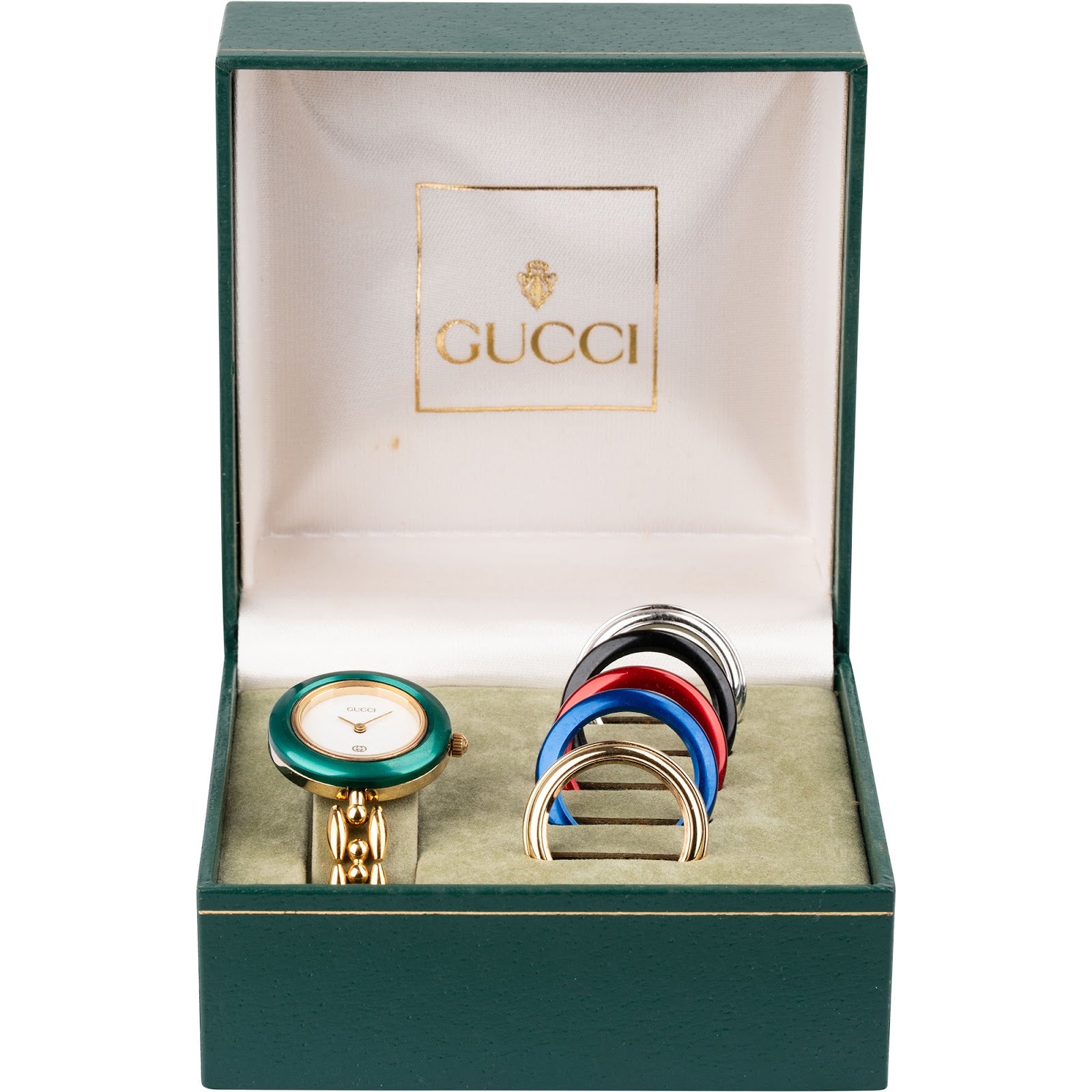 GUCCI – Gold Tone Change Bezel 1100L dameshorloge