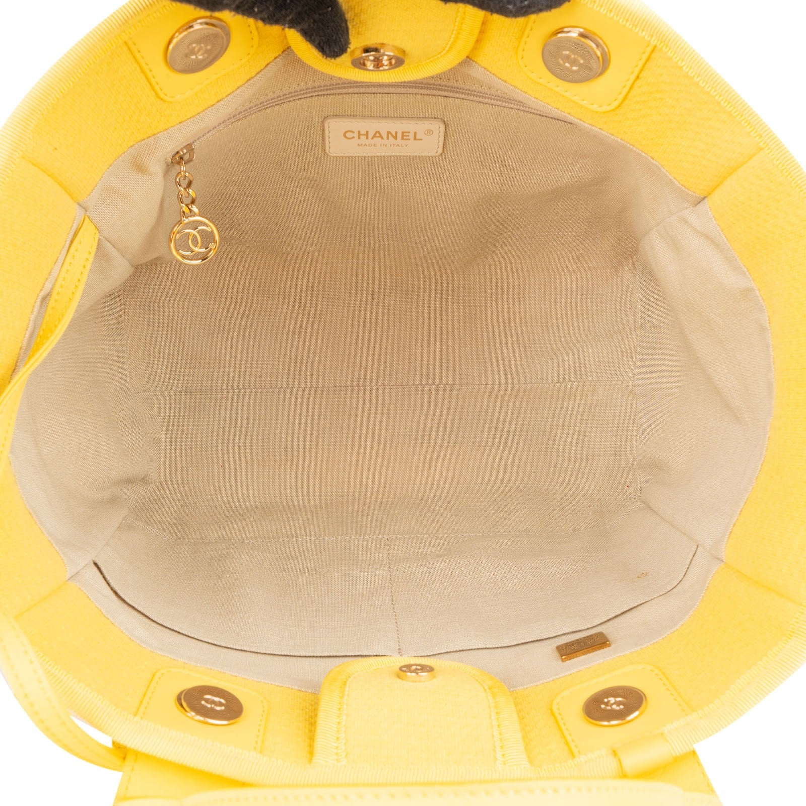 Chanel Canvas Small Deauville Tote Handbag
