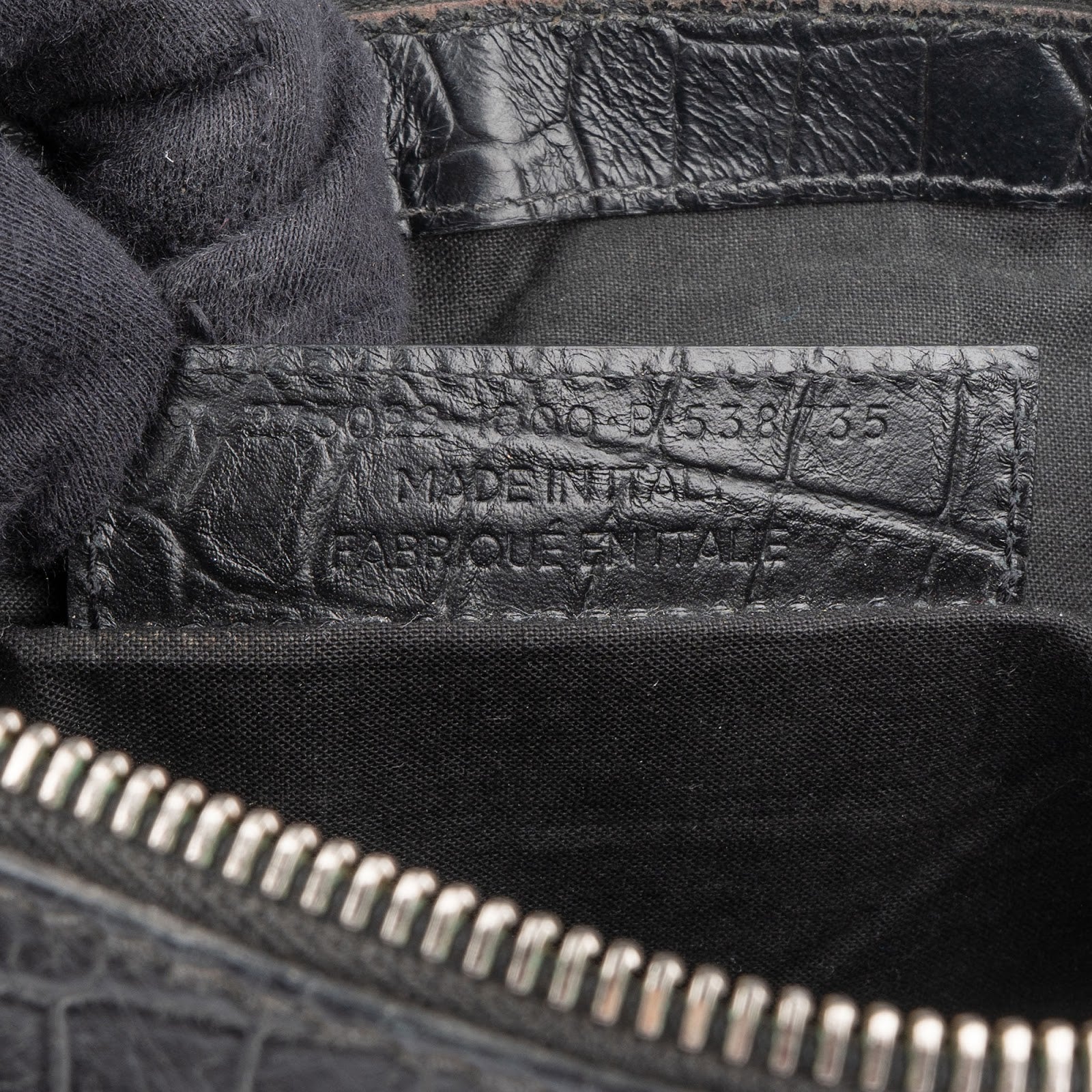 Balenciaga Crocodile Embossed Dokumentenmappe