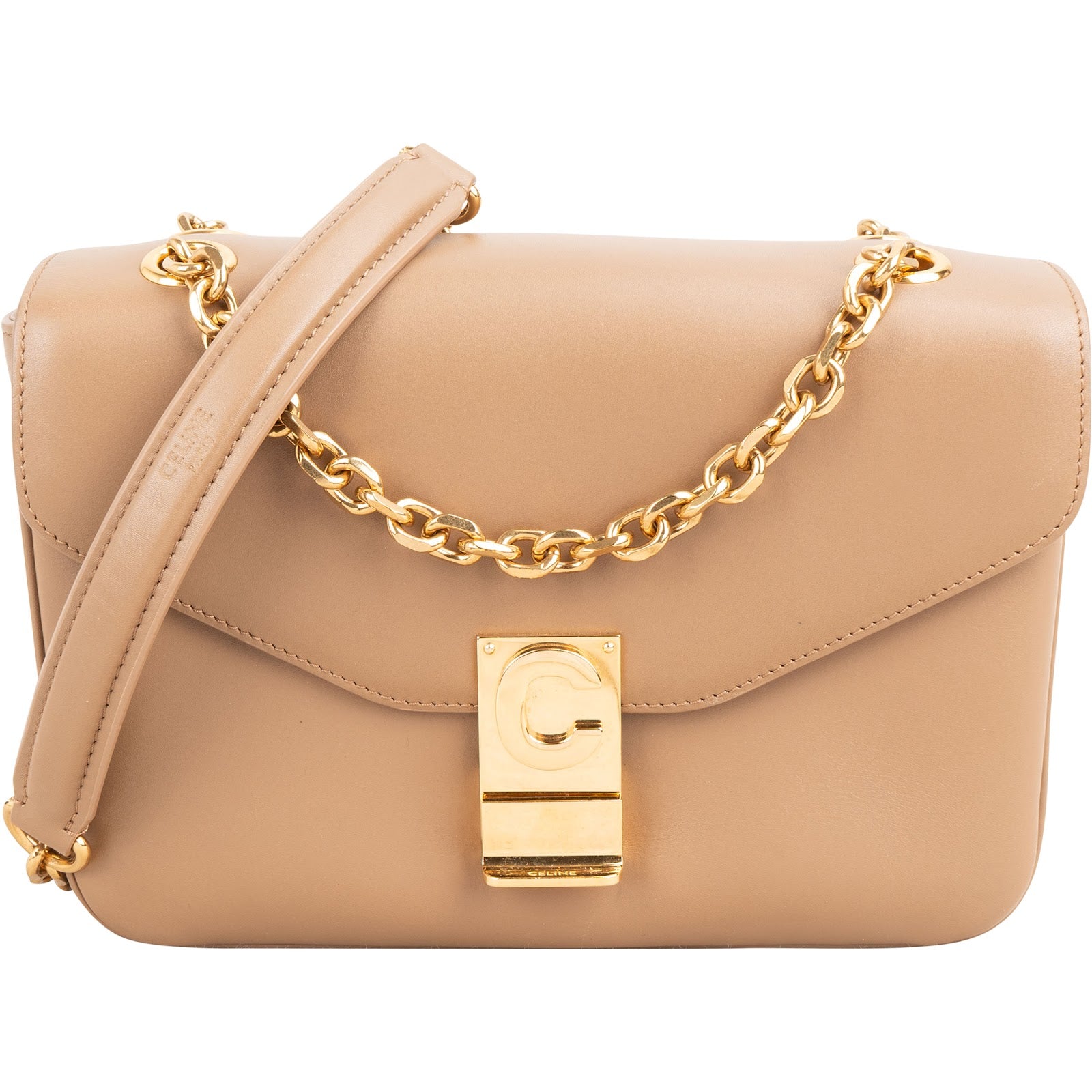 Celine - Classic Box Medium C Lock Crossbody Bag