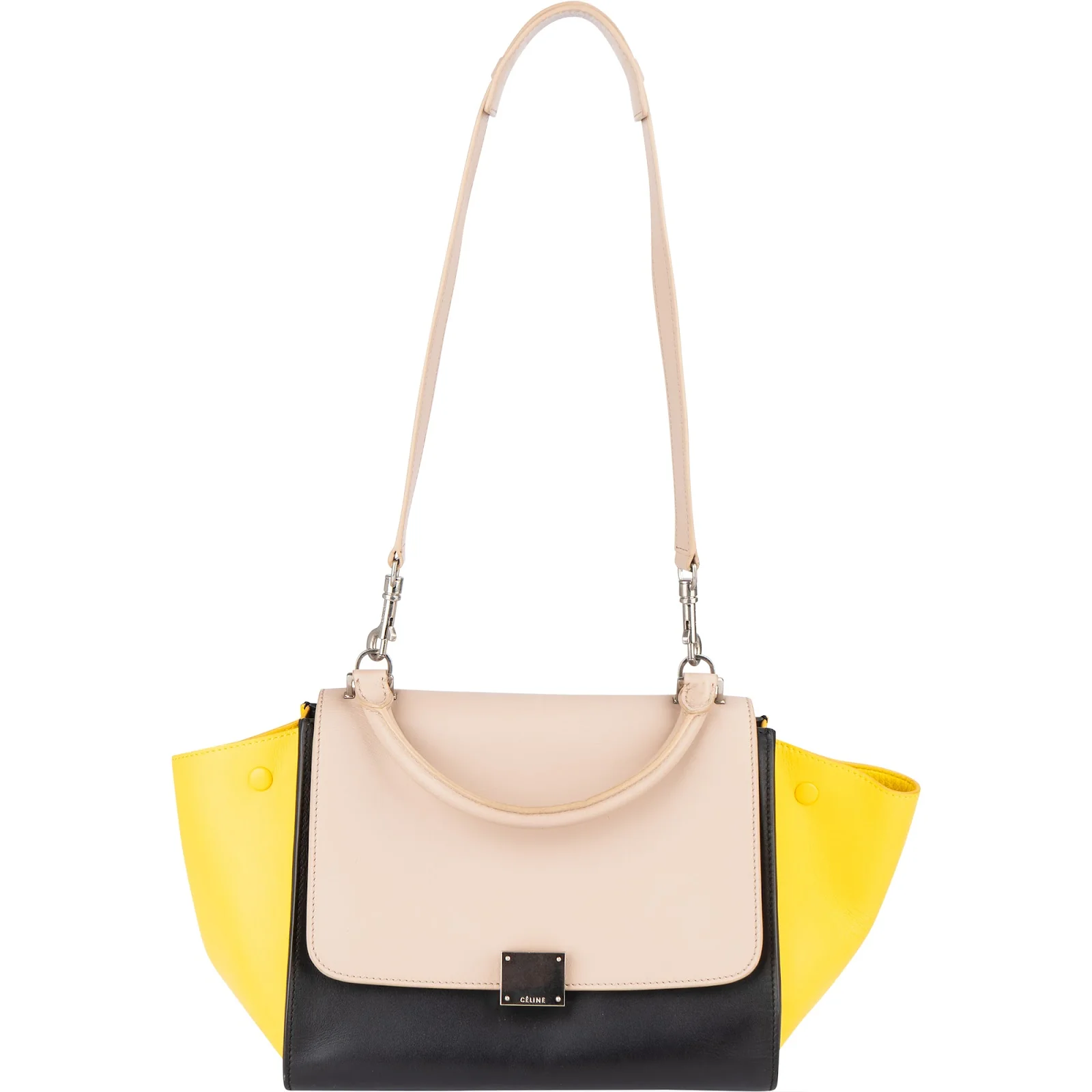 Céline Tricolor Leather Trapeze Handbag
