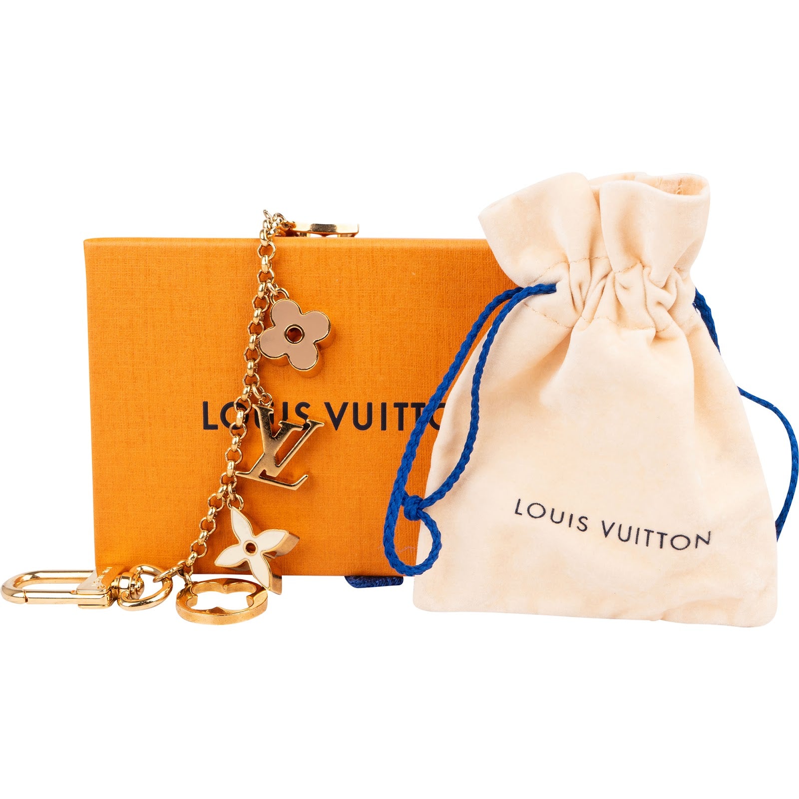 Ciondolo per borsa Louis Vuitton "Golden Blooming Flowers"