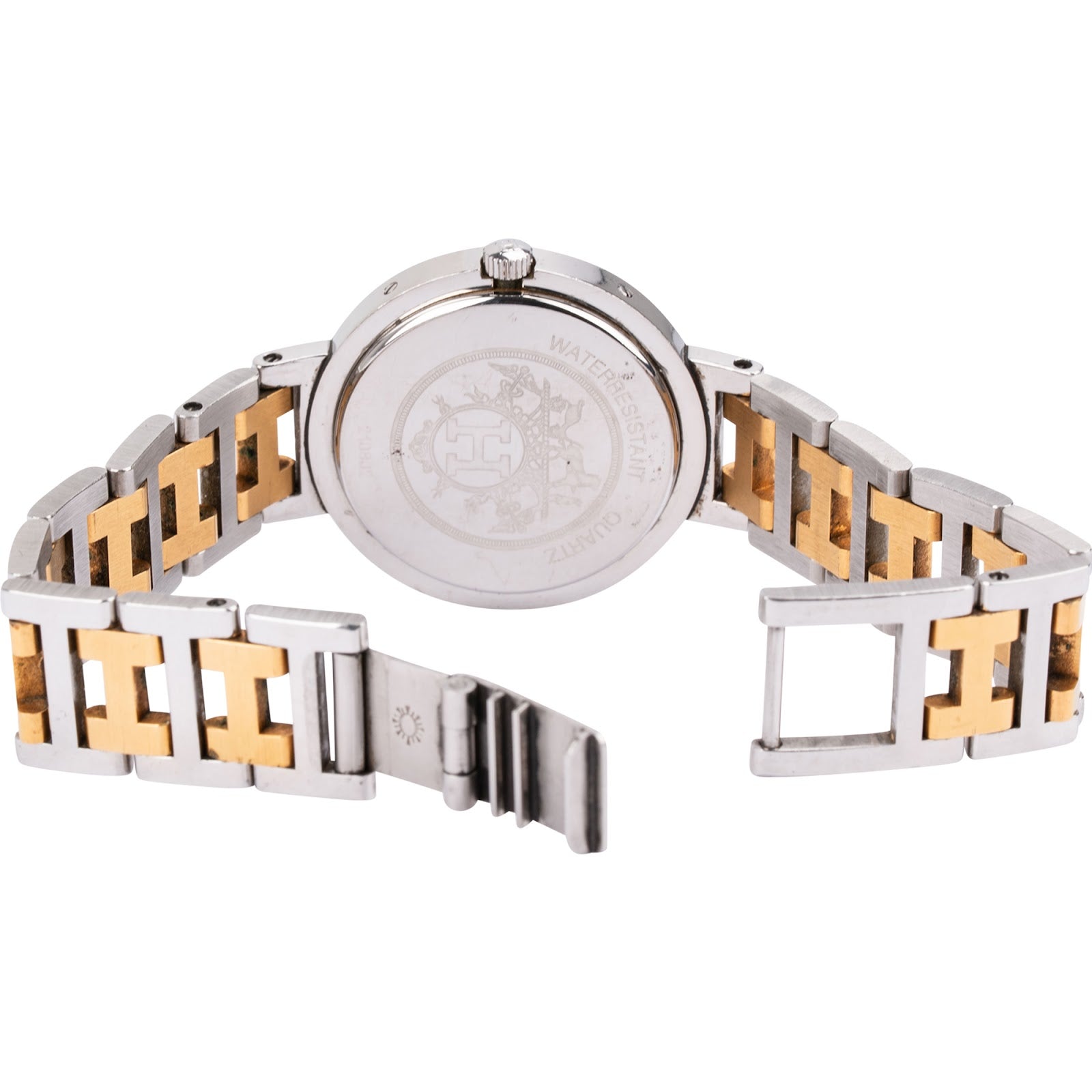 Hermès Bicolor Tone Clipper Damenuhr