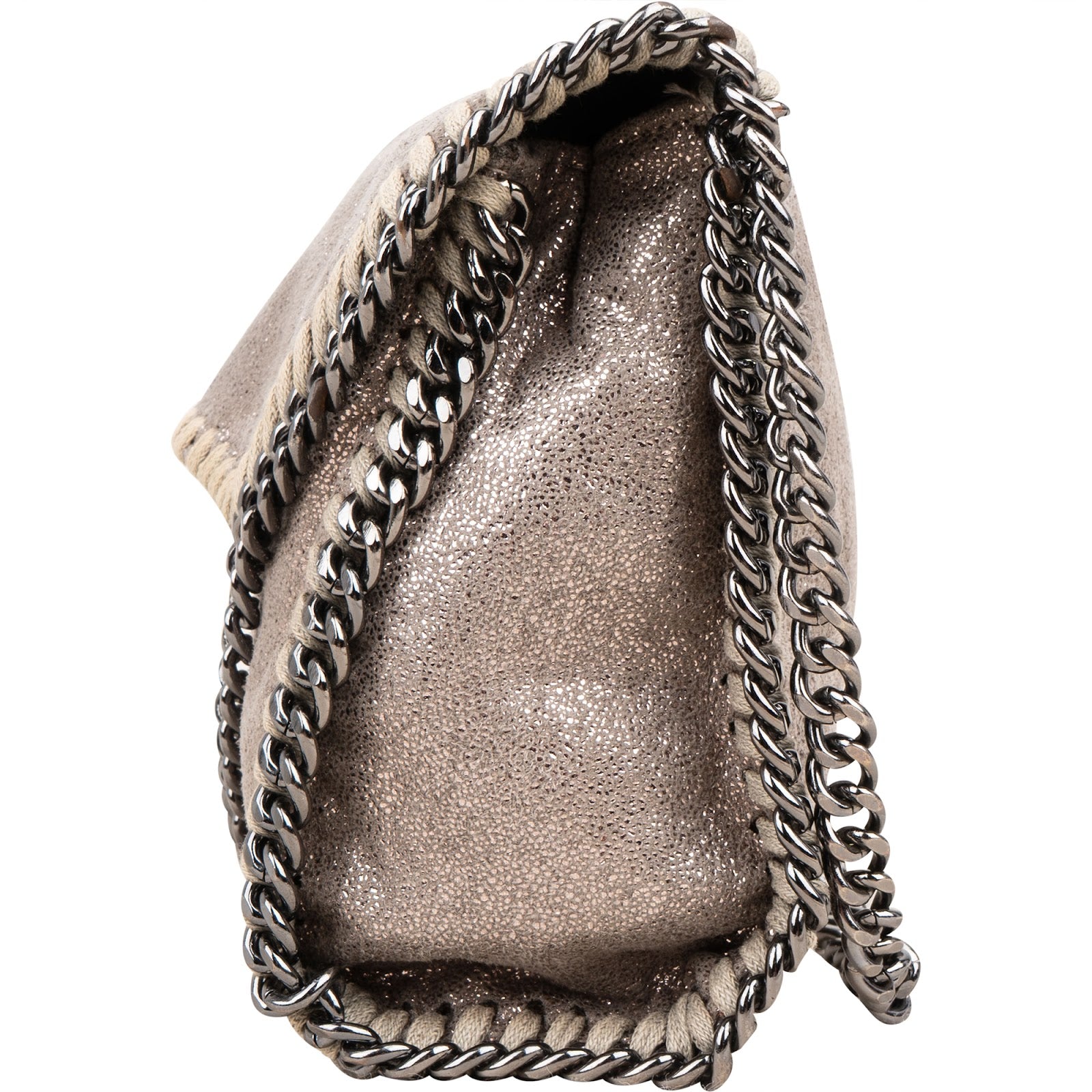 Stella McCartney Metallic Falabella Fold Over Crossbody Bag