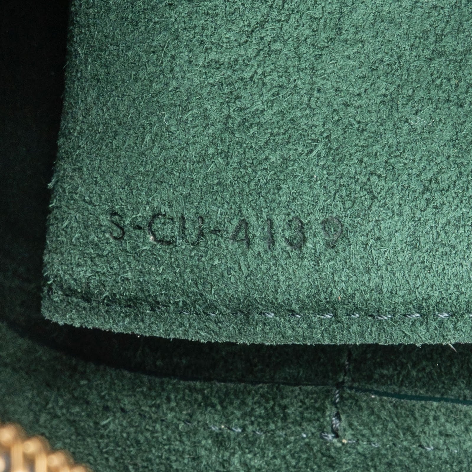 Celine Dark Green Grained Calfskin Belt Nano Handbag