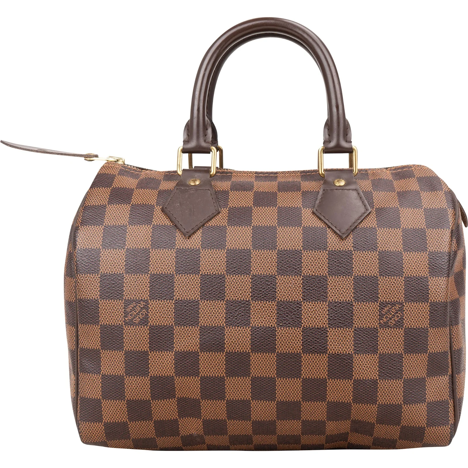 Louis Vuitton Monogram Damier Ebene Speedy 25 Boston Bag
