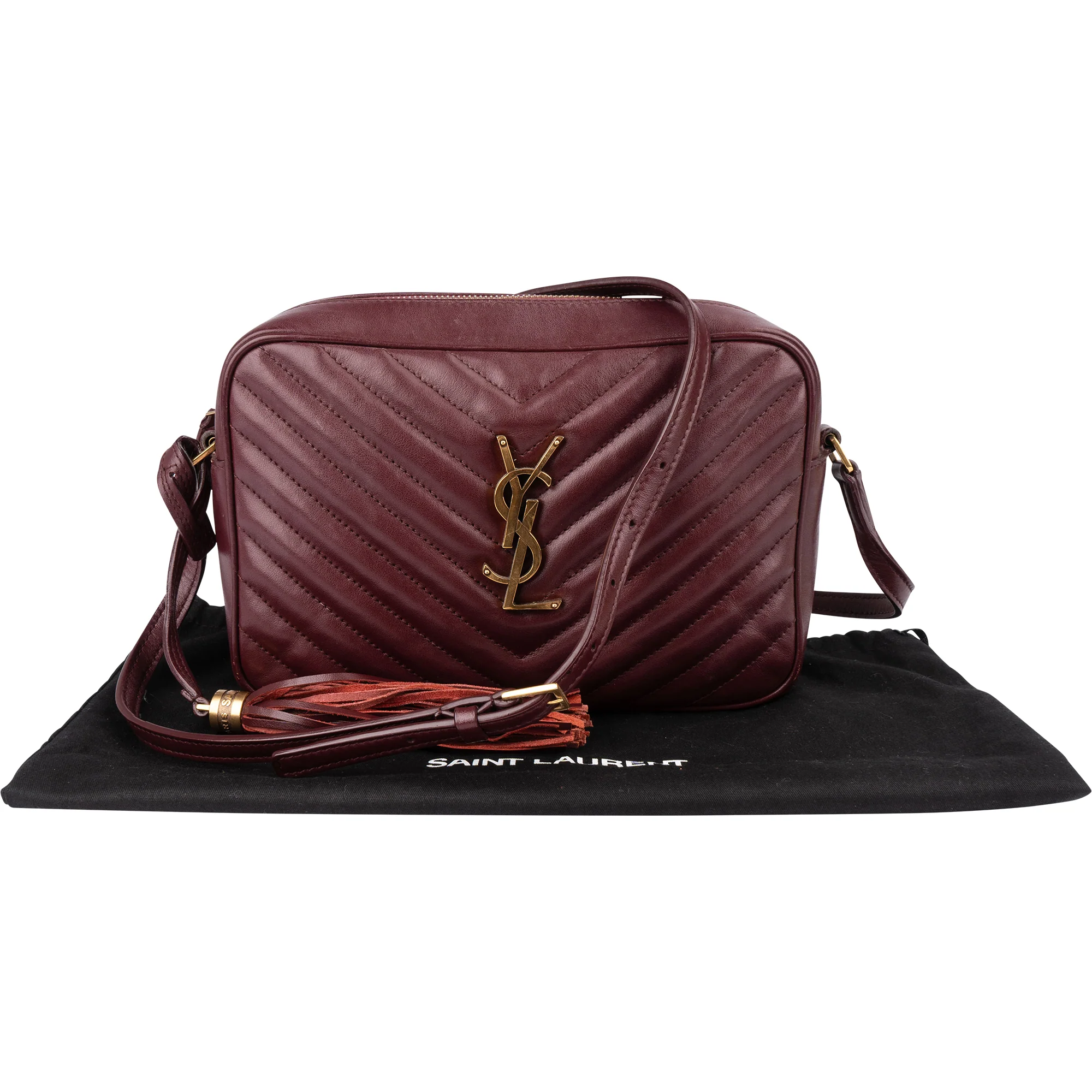 Saint Laurent Quilted Leather Lou Camera Crossbody Bag