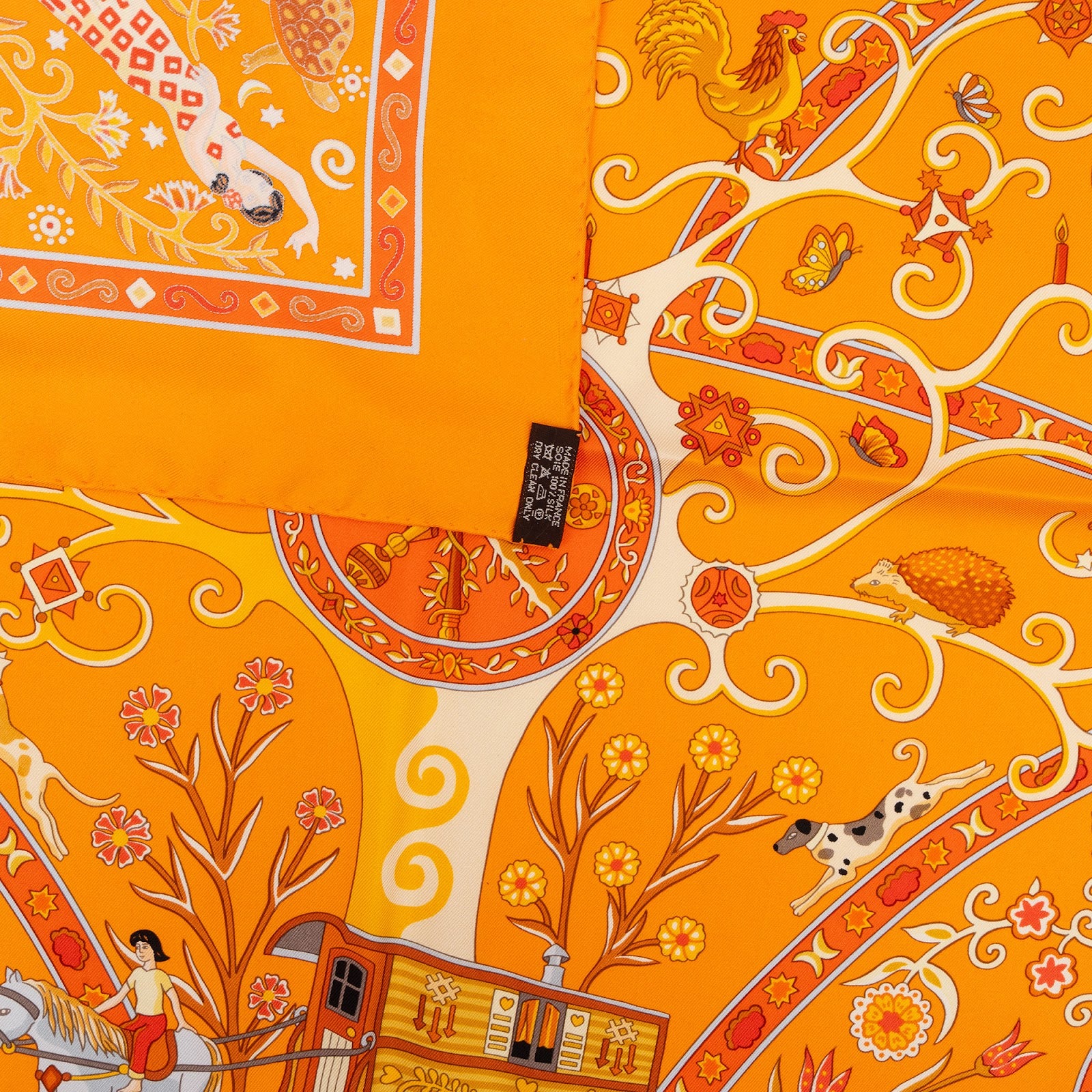 Hermès Peuple du Vent Silk Carré 90 Tuch