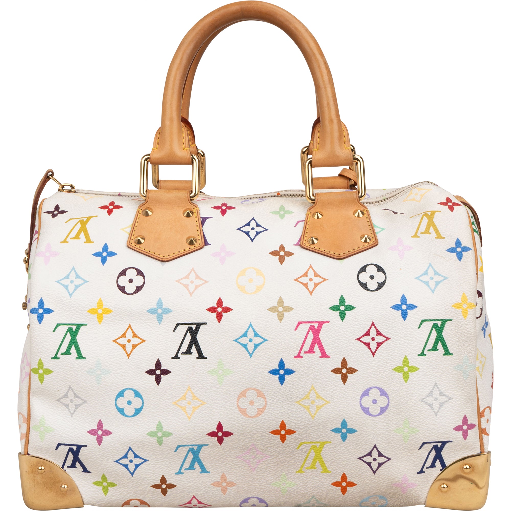Louis Vuitton Canvas Murakami Multicolor Monogram Speedy 30 Boston Bag
