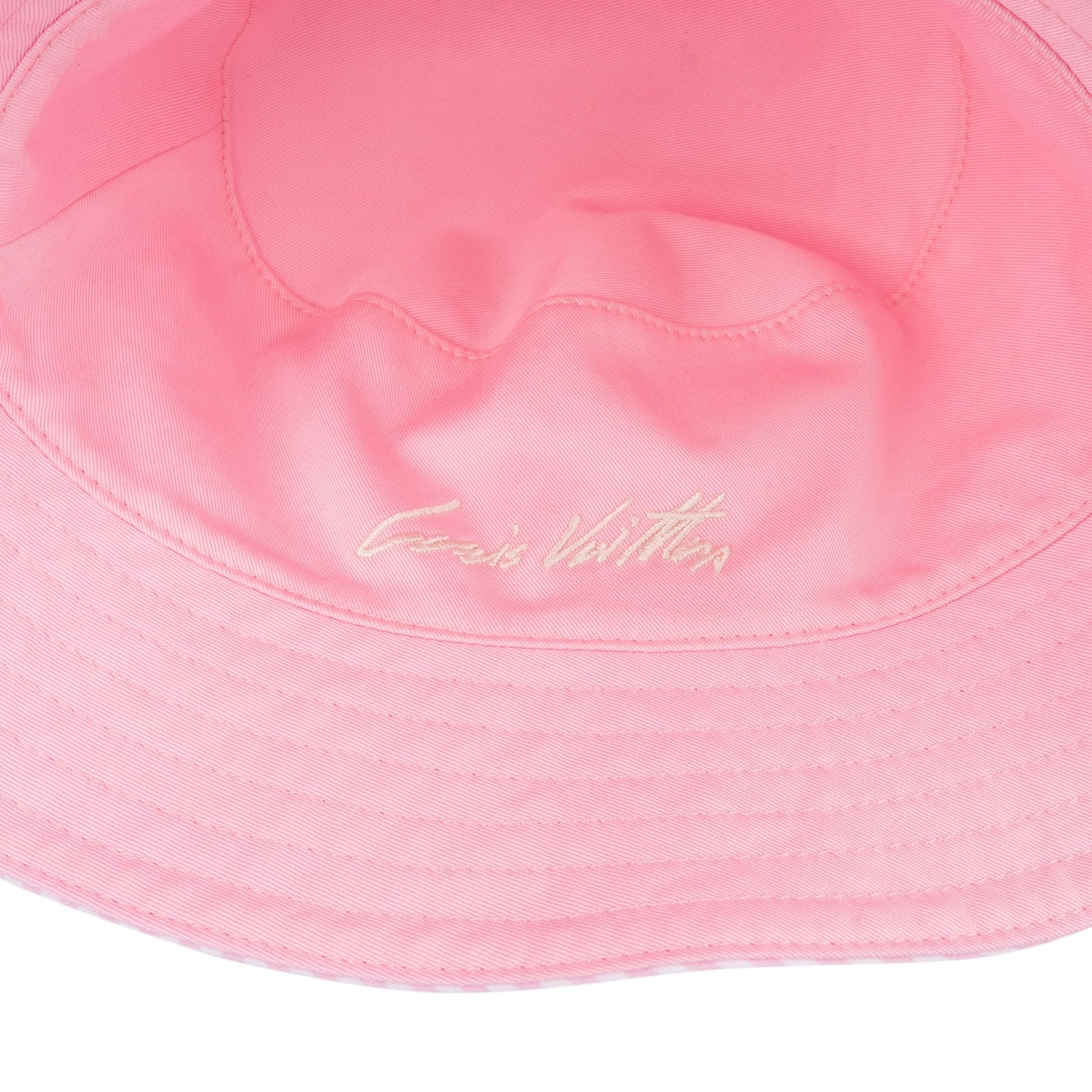 Louis Vuitton Multicolor Wool LV Embroidery Striped Reversible Bucket Hat