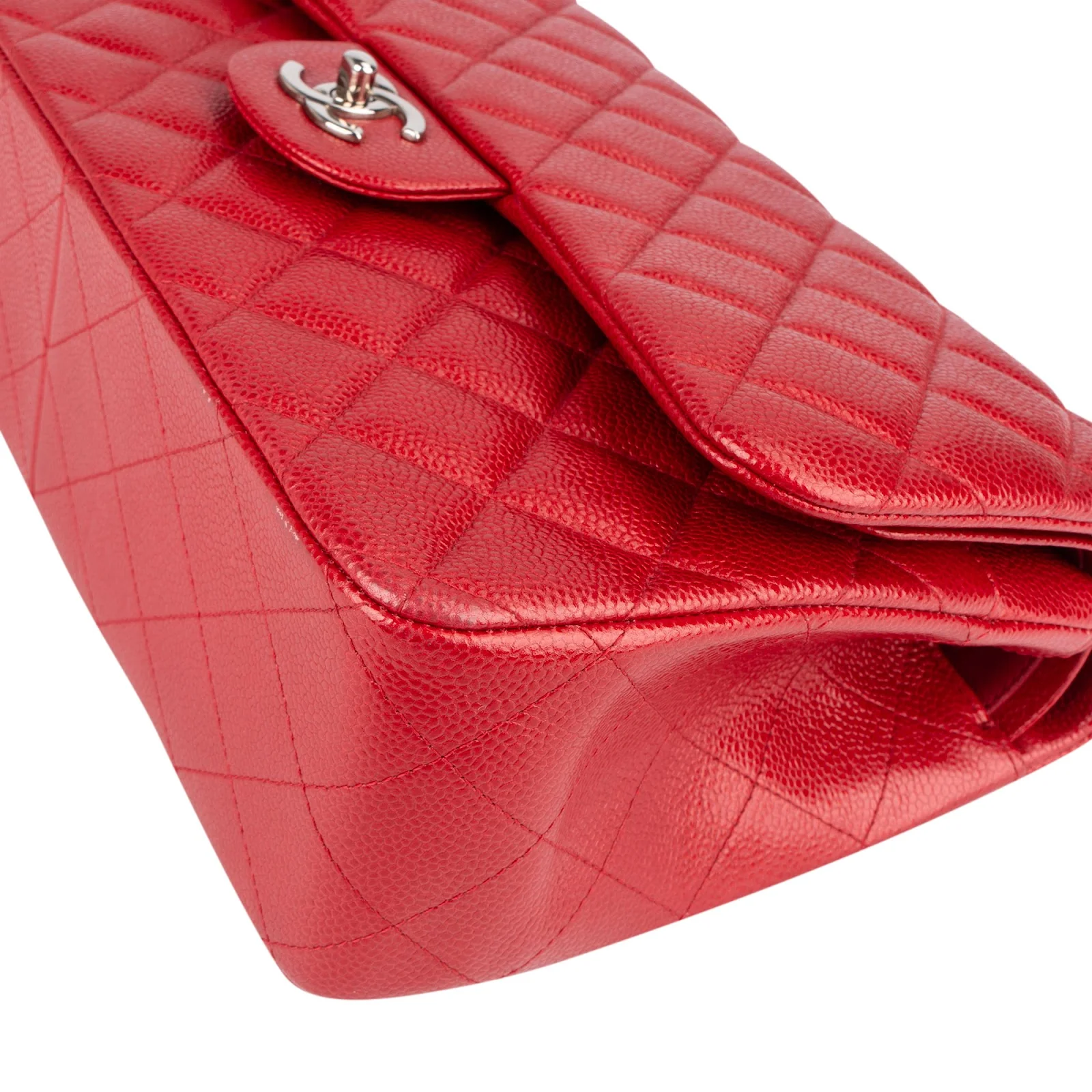 Chanel Caviar Leather Jumbo Double Flap Crossbody Bag