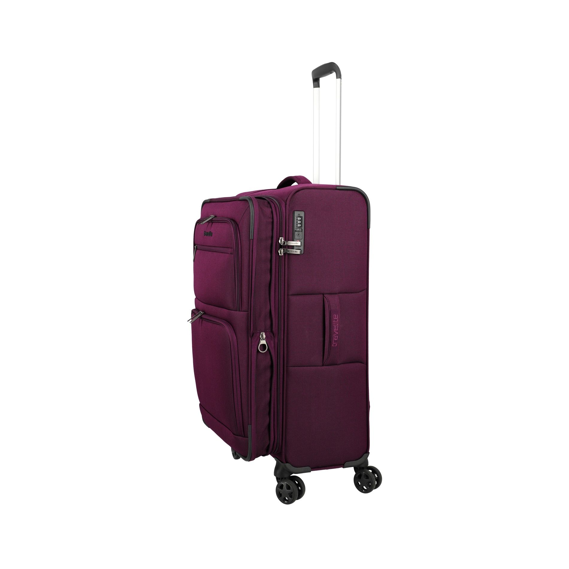 CUBIS Trolley M (72 cm) erweiterbar - Berry