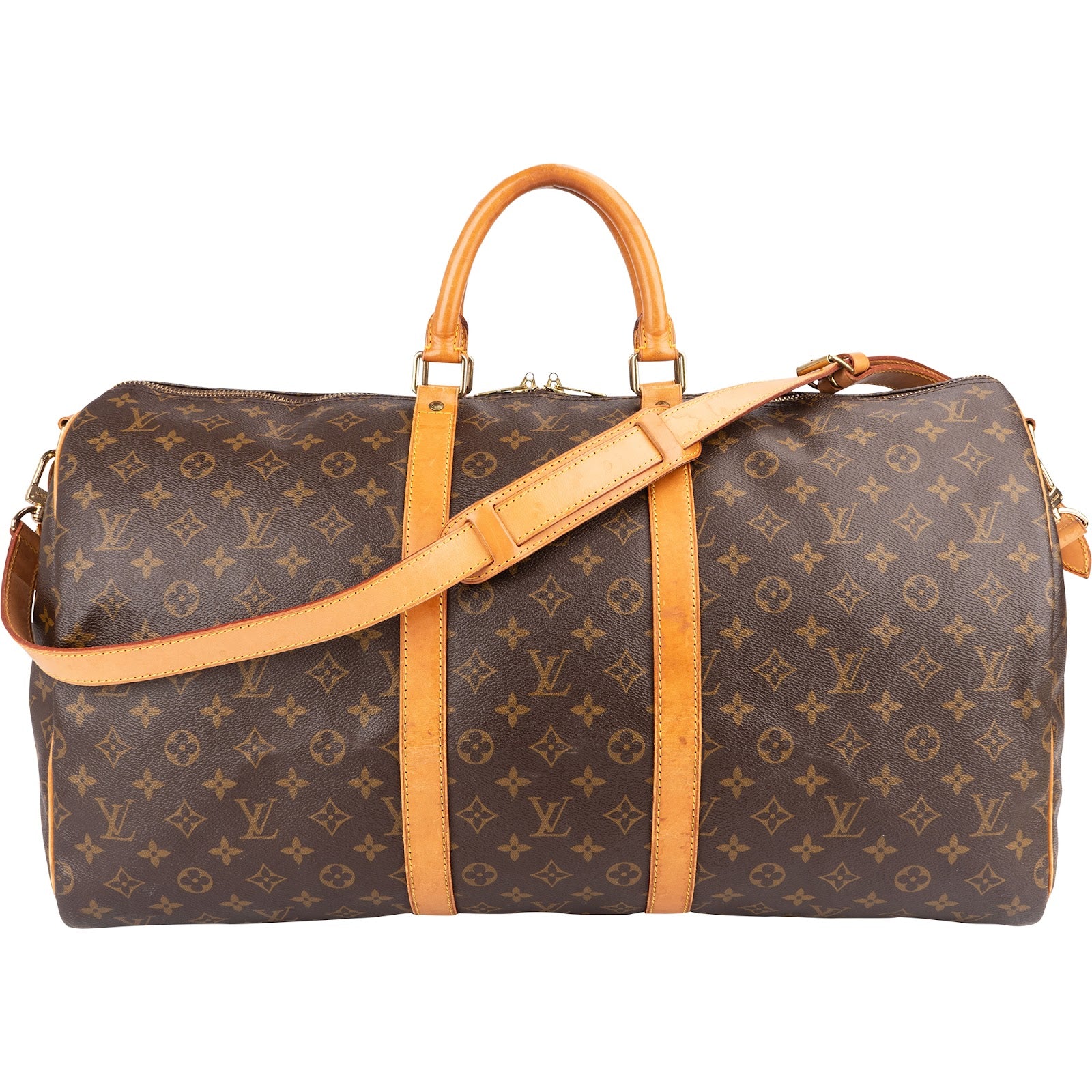 Louis Vuitton Monogram Canvas Keepall 55 Bandoulière Travel Bag