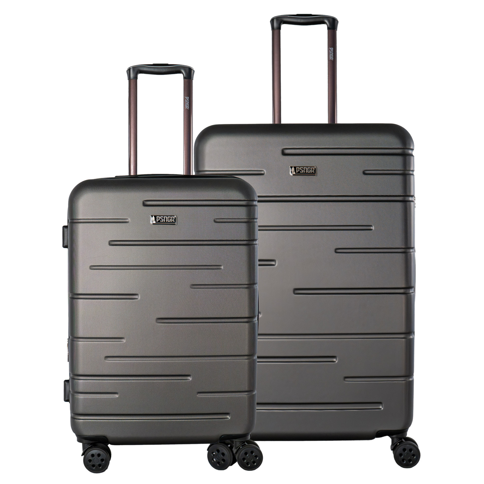 Stripes Kofferset 2-teilig (L,M) Erweiterbar - DK Grey