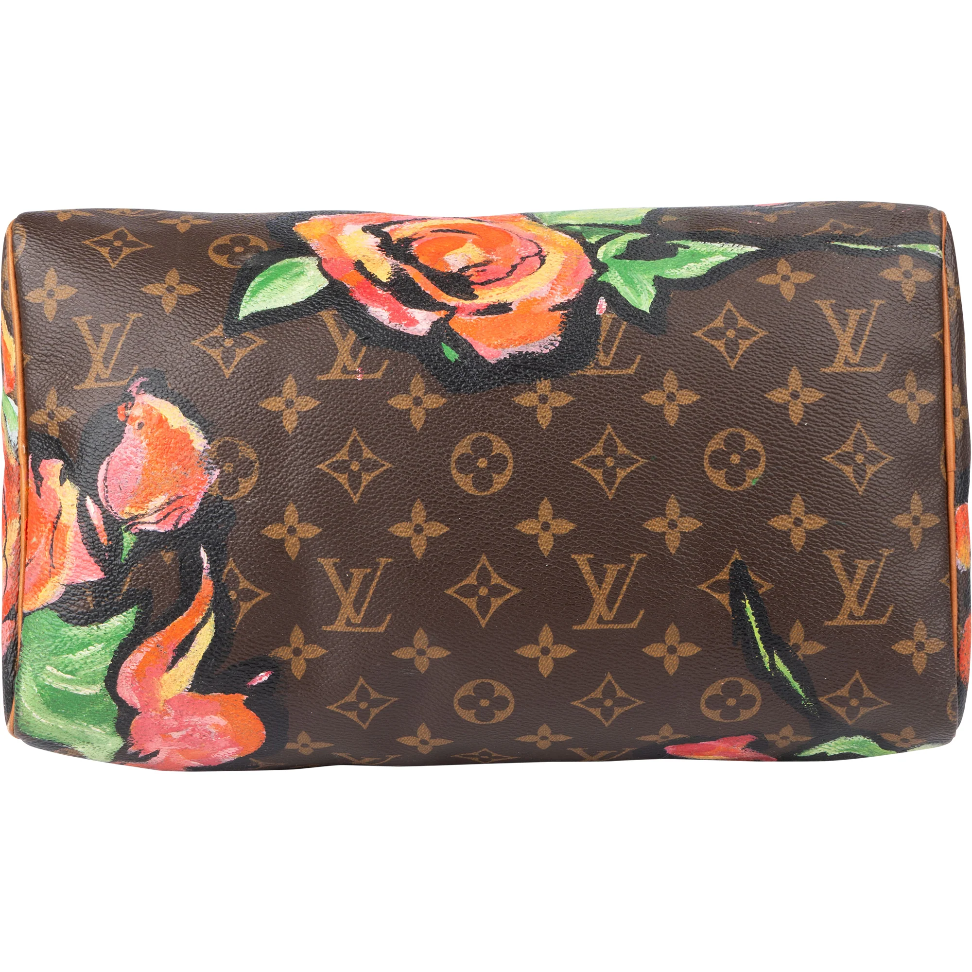 Louis Vuitton Canvas Monogram Roses By Stephen Sprouse Speedy 30 Boston Bag