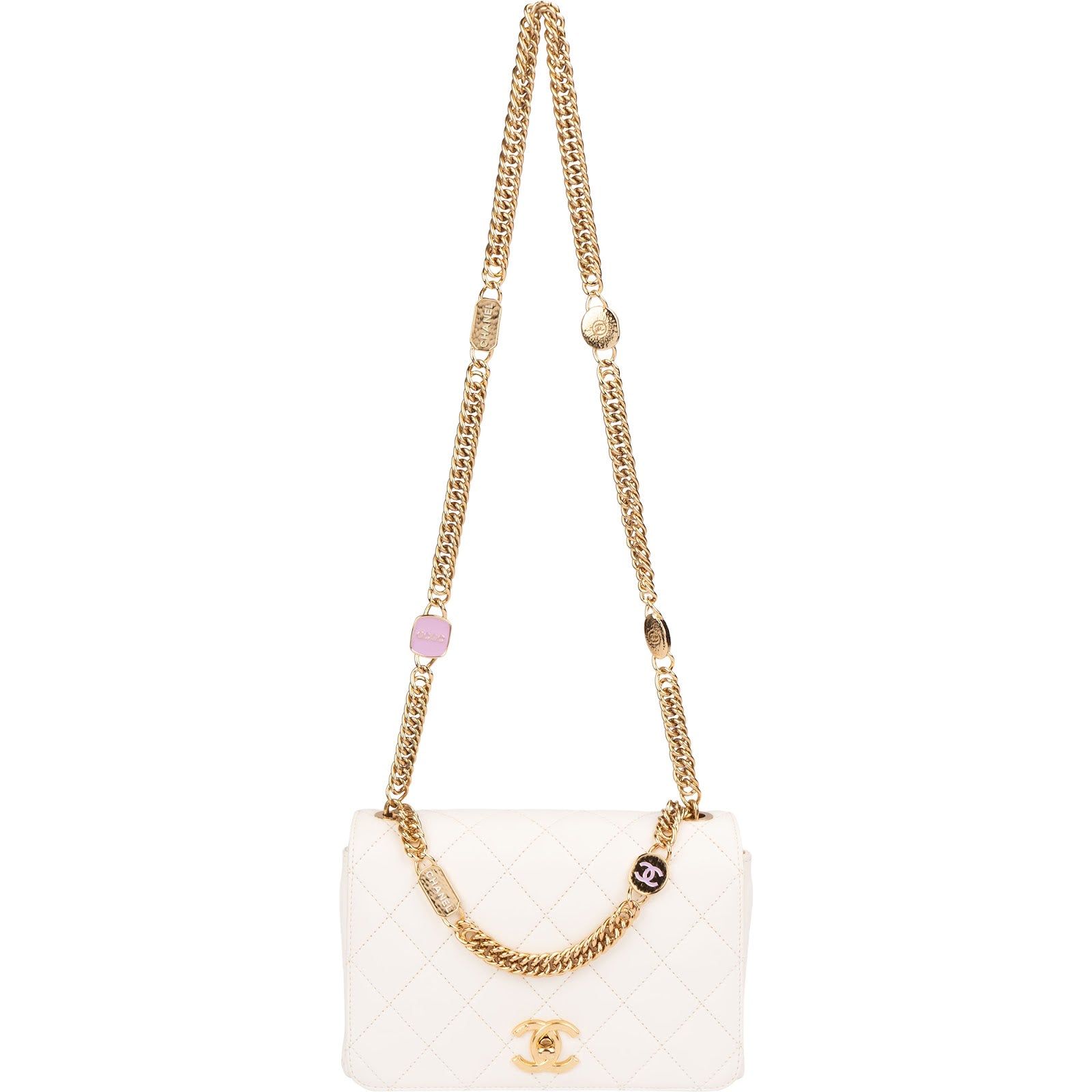 Chanel – Crossbodytas met enkele flap van gewatteerd lamsleer