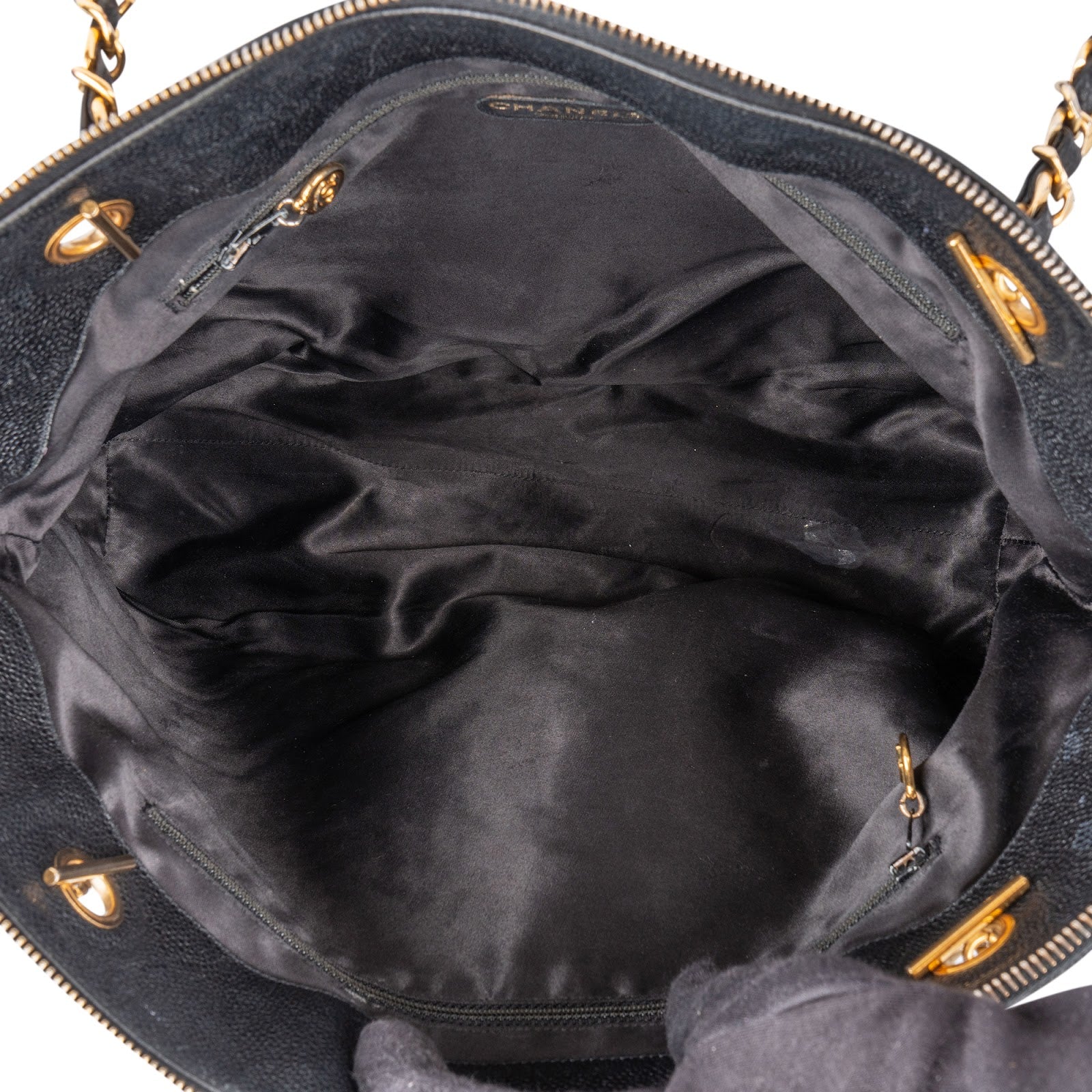 Chanel Caviar Leather CC Maxi Shopping Bag