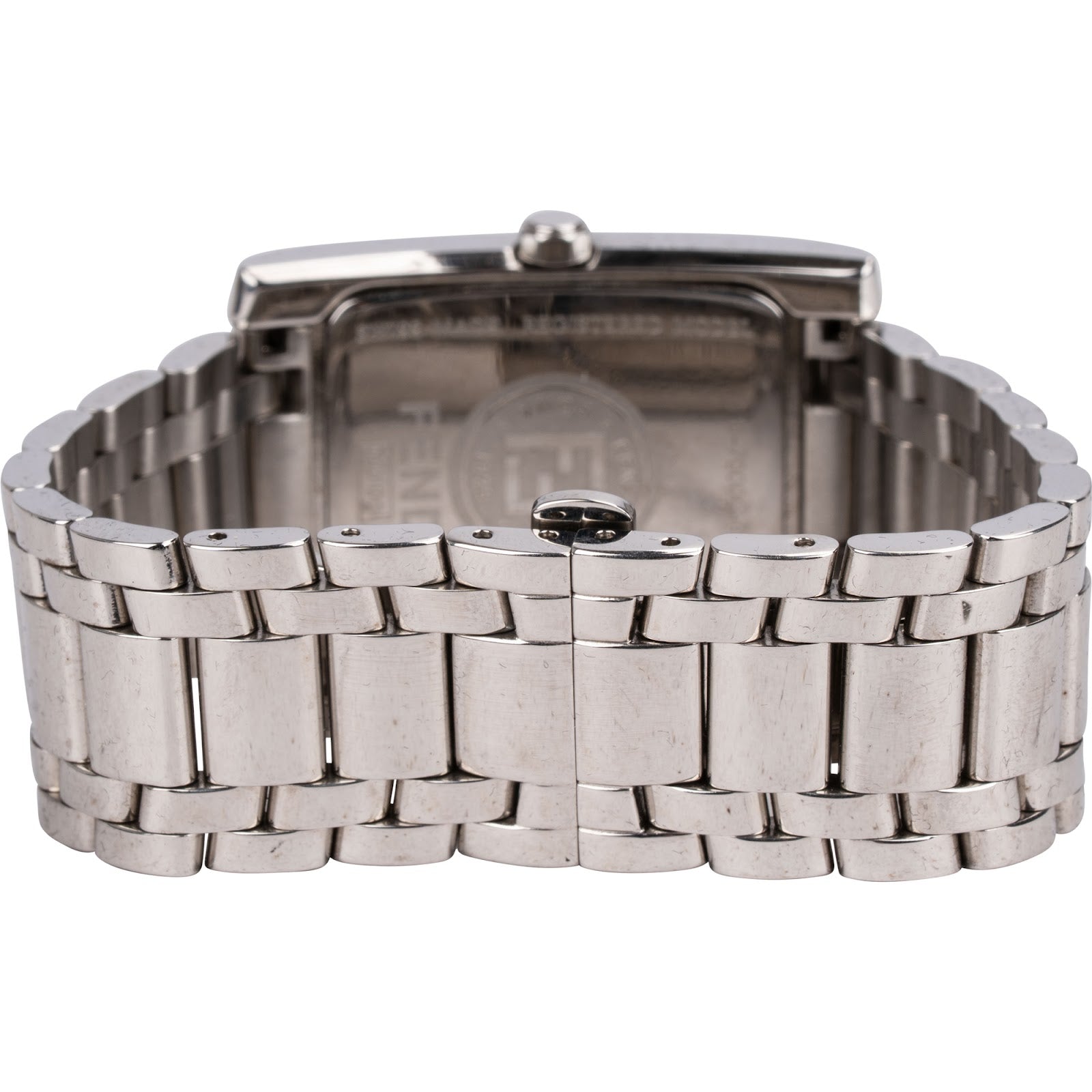 Fendi Silver Tone Classico Quadro Square Tank 7000G Women Watch