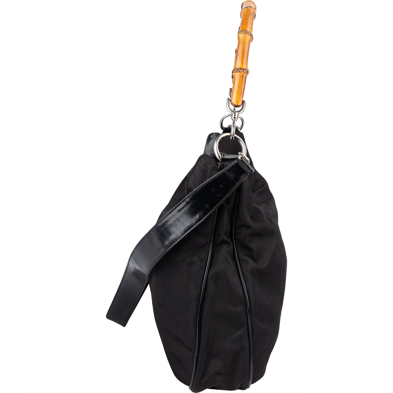 GUCCI Nylon Bamboo Hobo-schoudertas