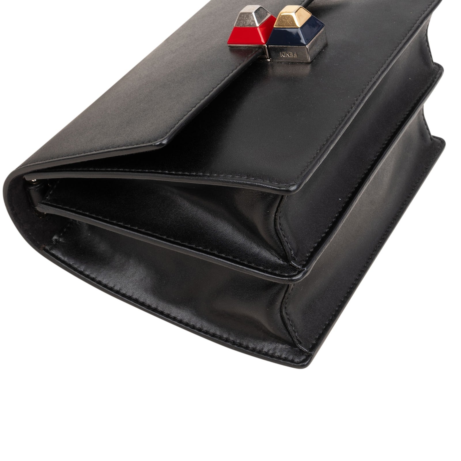 Fendi Calfskin Leather Kan I Crossbody Bag