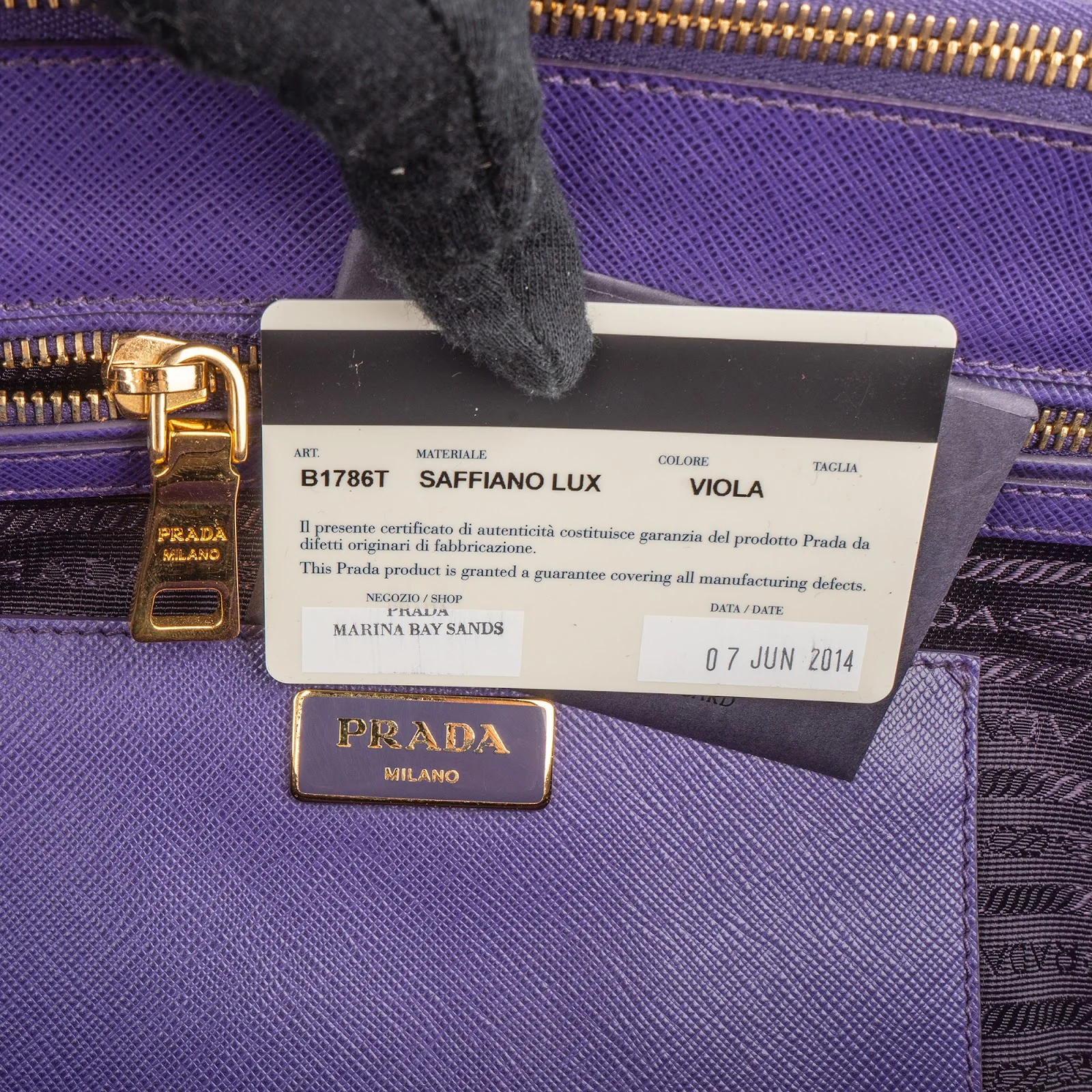 Prada Saffiano Leather Lux Galleria Handbag