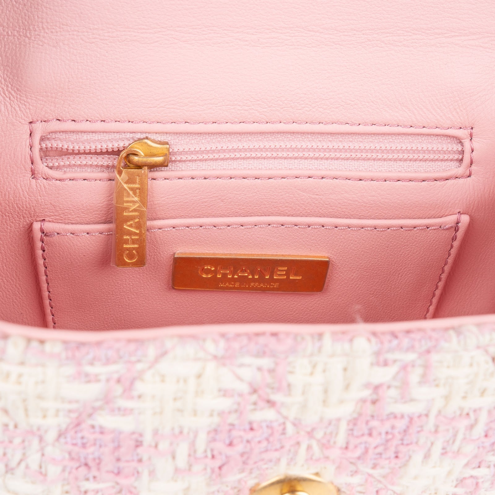 Chanel Quilted Tweed Top Handle CC Vanity Case