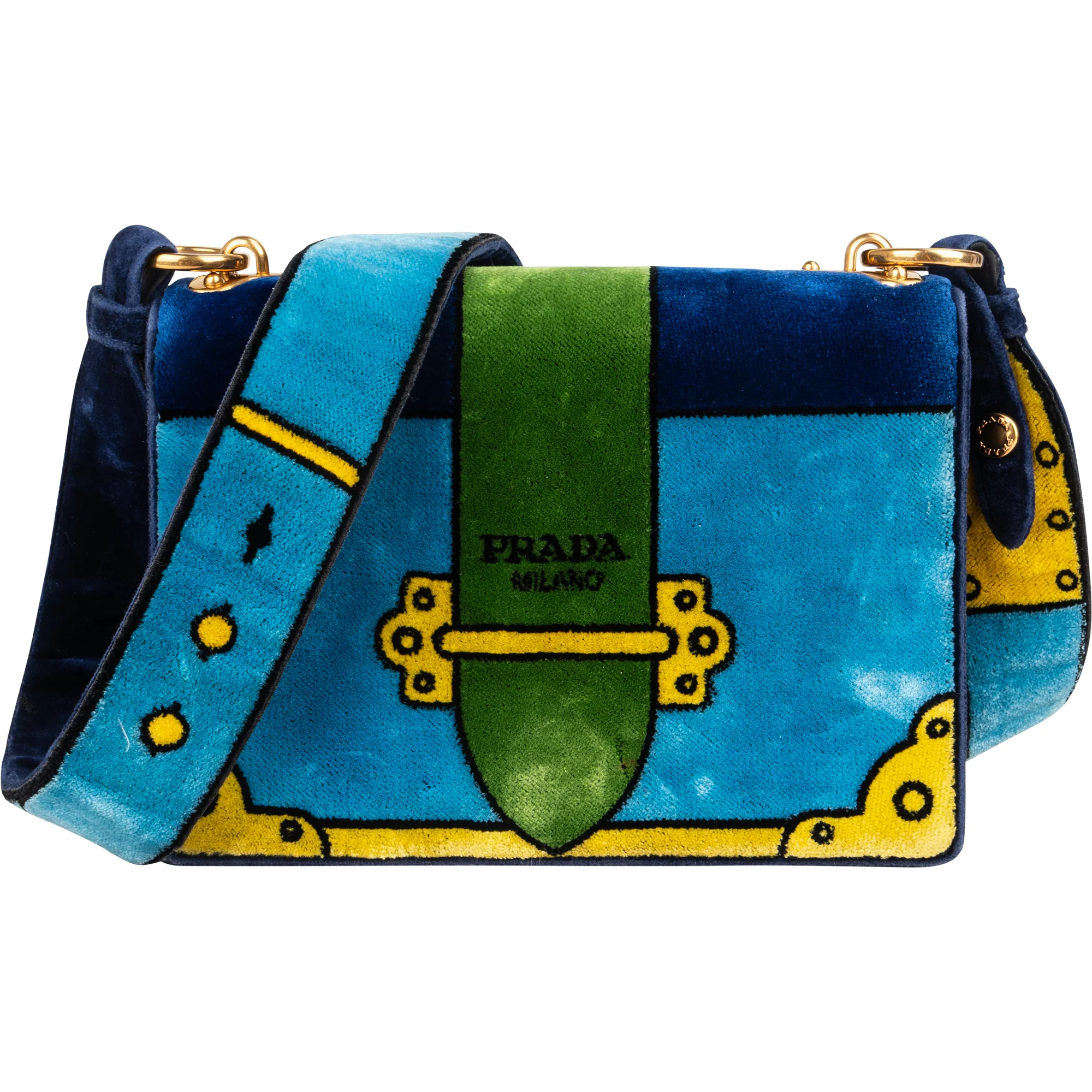 Prada Velvet FW17 Trompe Lóeil Crossbody Bag