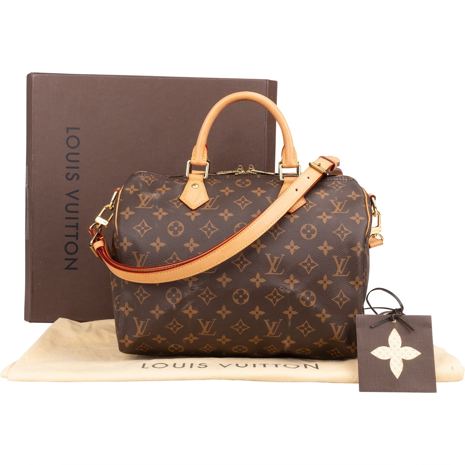 Sac à main Louis Vuitton Speedy 30 en toile Monogram à bandoulière